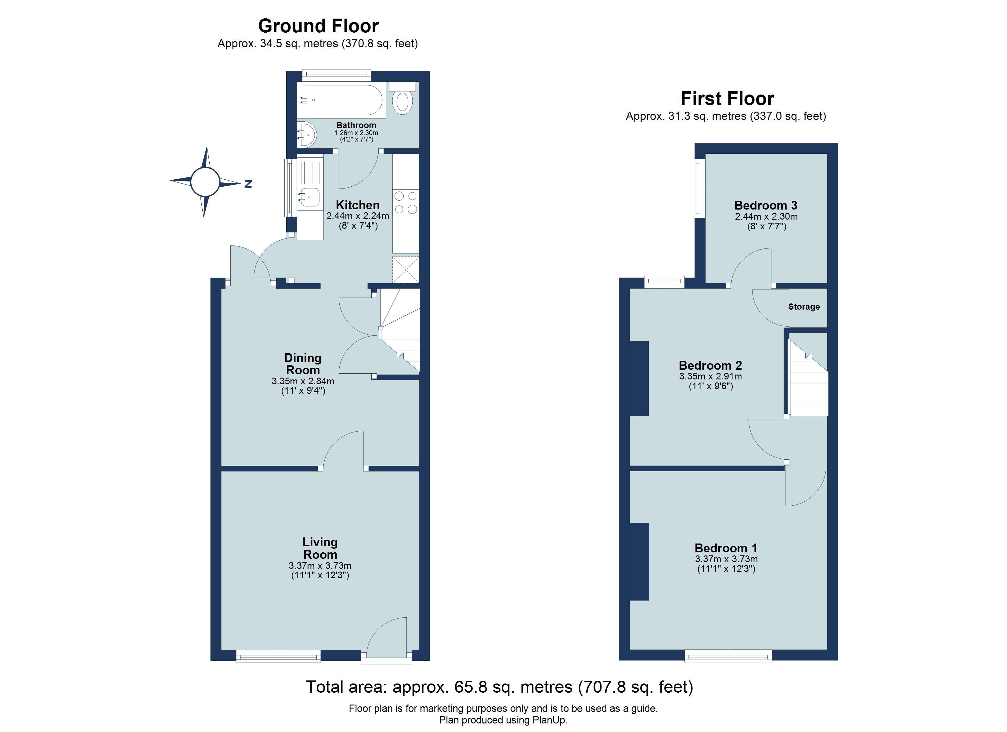 3 bed terraced house for sale in Arthur Road, St. Albans, Hertfordshire, AL1 - Property floorplan