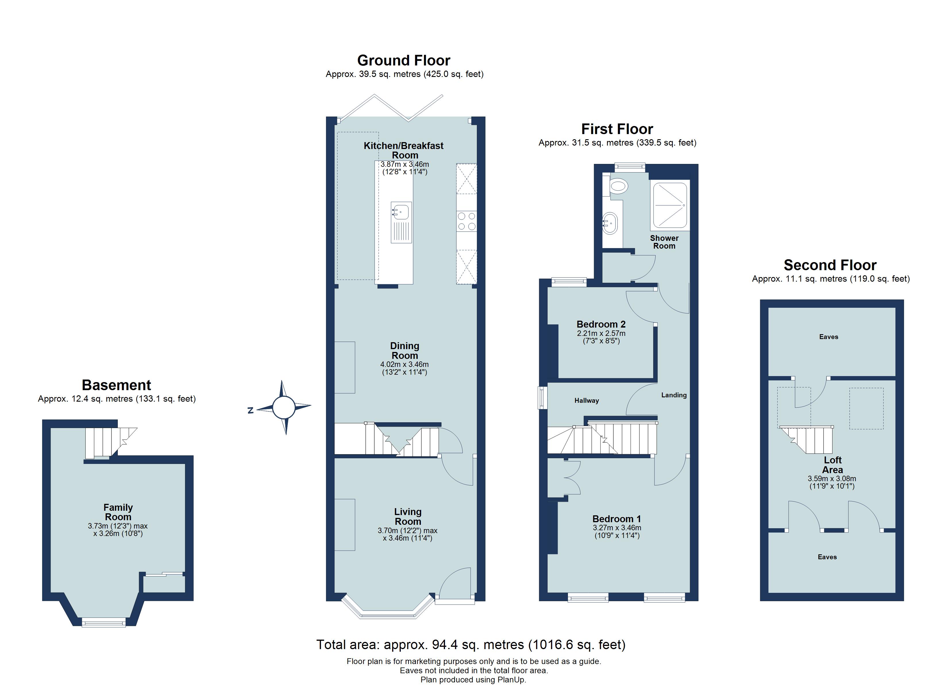 2 bed end of terrace house for sale in West View Road, St Albans, Hertfordshire, AL3 - Property floorplan