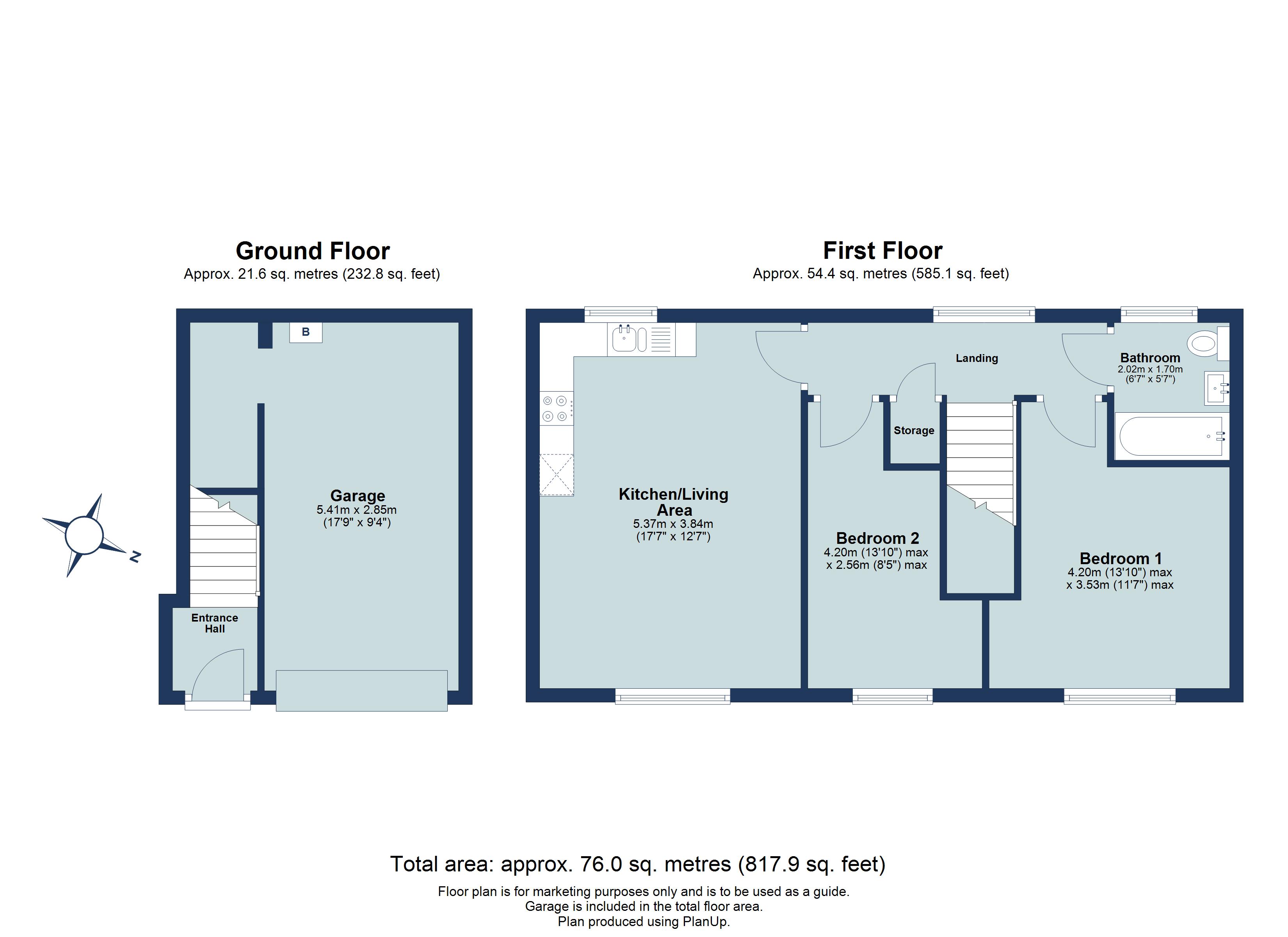 2 bed house for sale in Harrier End, St. Albans, Hertfordshire, AL4 - Property floorplan