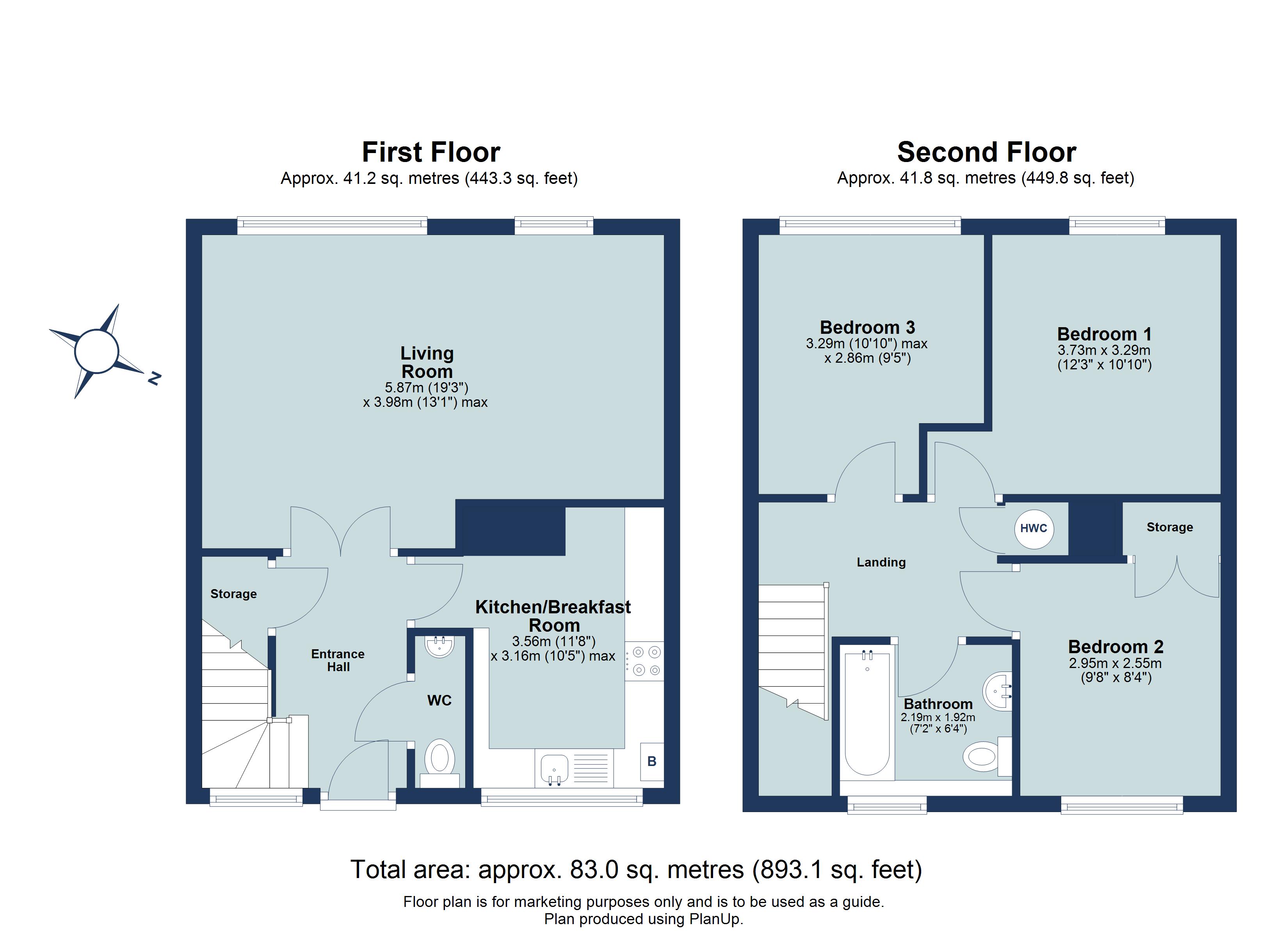 3 bed apartment for sale in The Quadrant, St. Albans, Hertfordshire, AL4 - Property floorplan