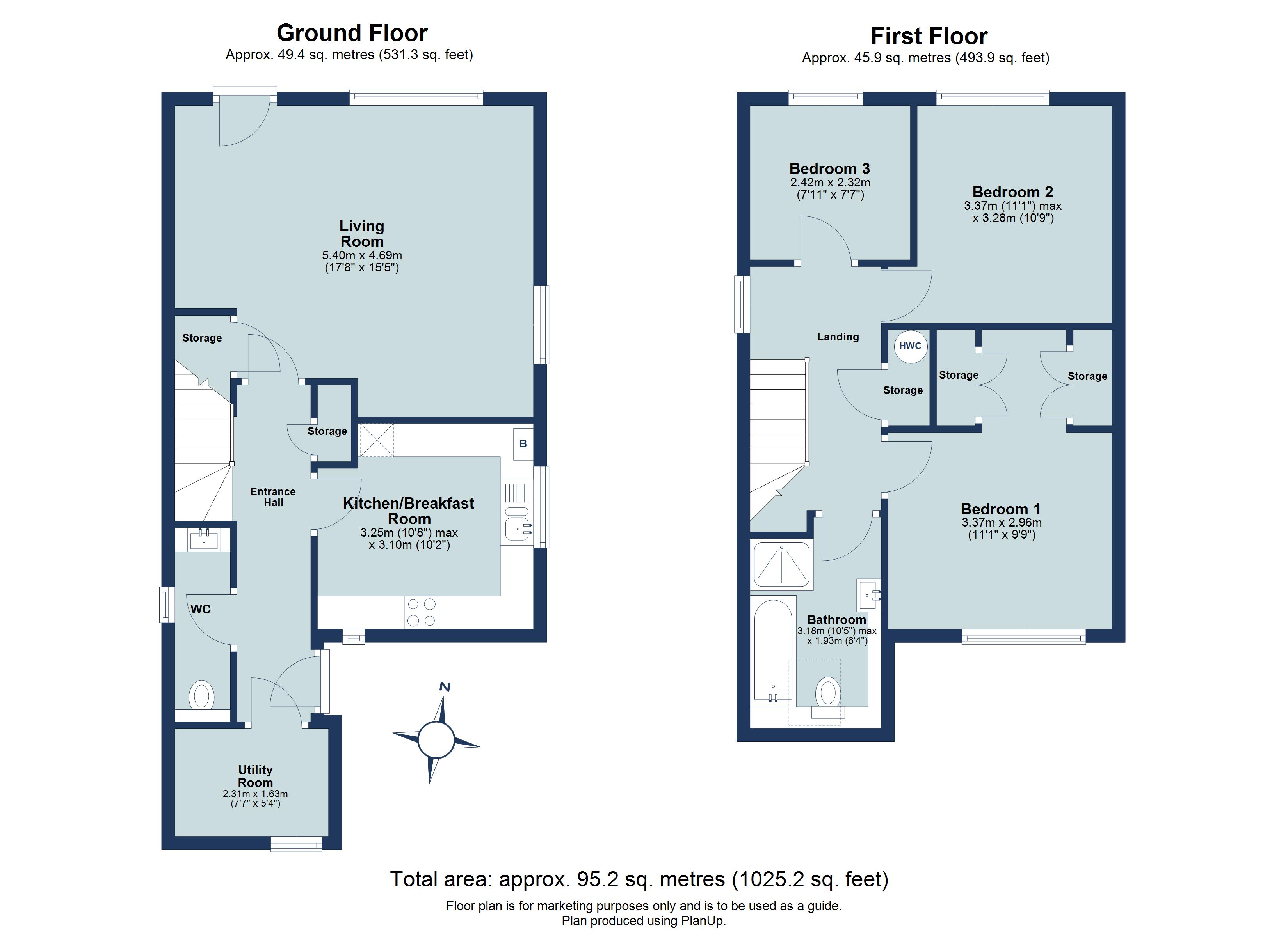 3 bed detached house to rent in Partridge Road, St. Albans, Hertfordshire, AL3 - Property floorplan
