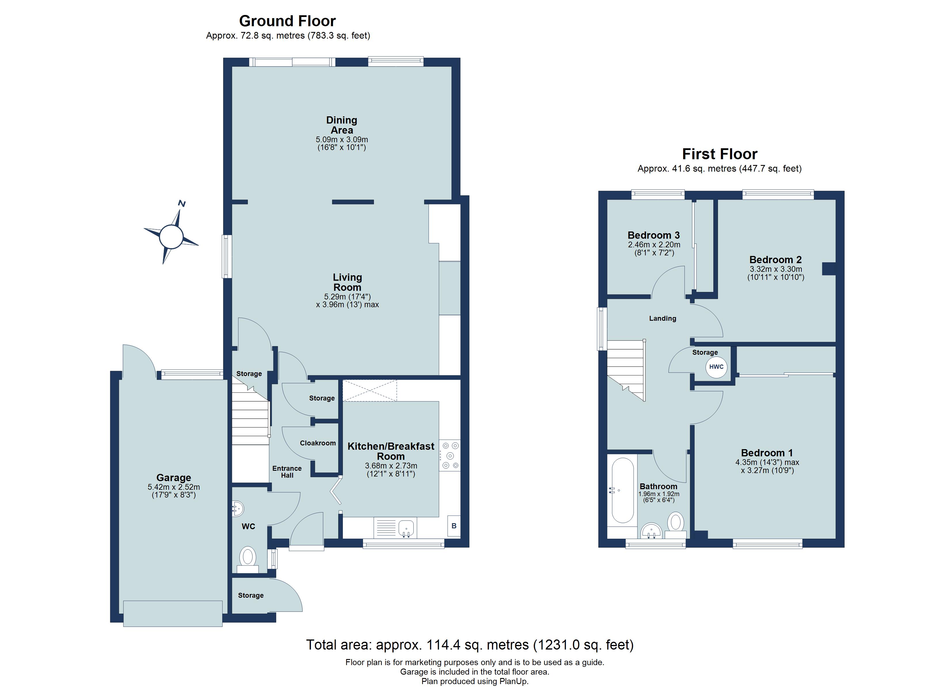 3 bed detached house for sale in Villiers Crescent, St. Albans, Hertfordshire, AL4 - Property floorplan