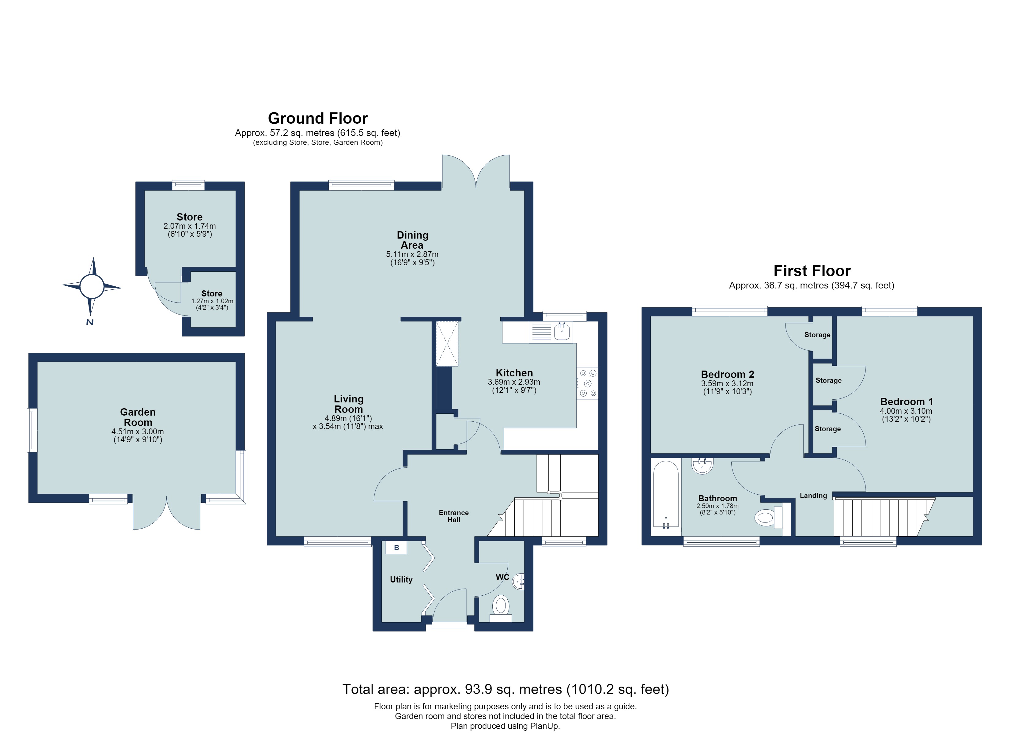 2 bed terraced house for sale in Cavan Drive, St. Albans, Hertfordshire, AL3 - Property floorplan