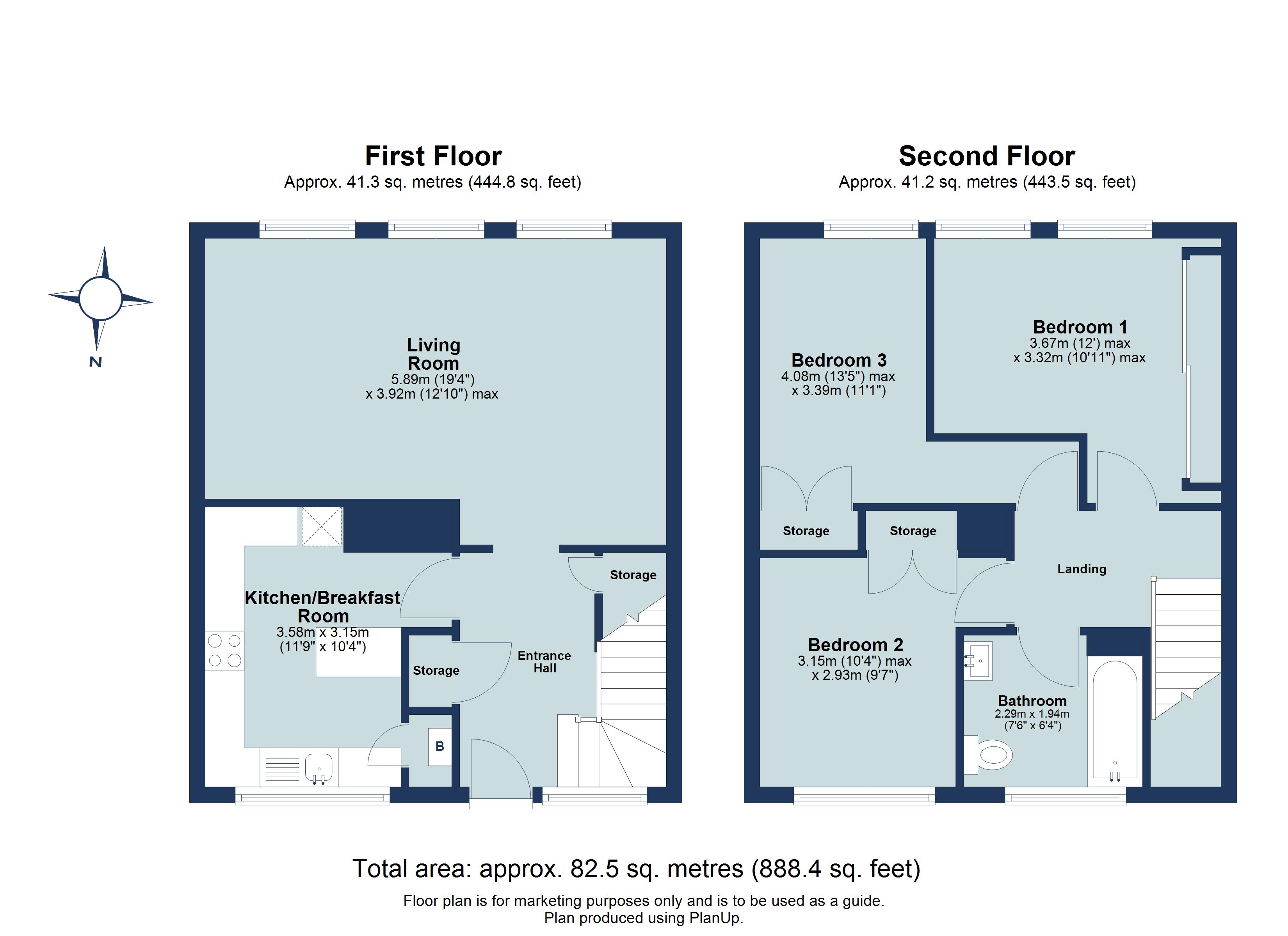 3 bed apartment for sale in The Quadrant, St. Albans, Hertfordshire, AL4 - Property floorplan