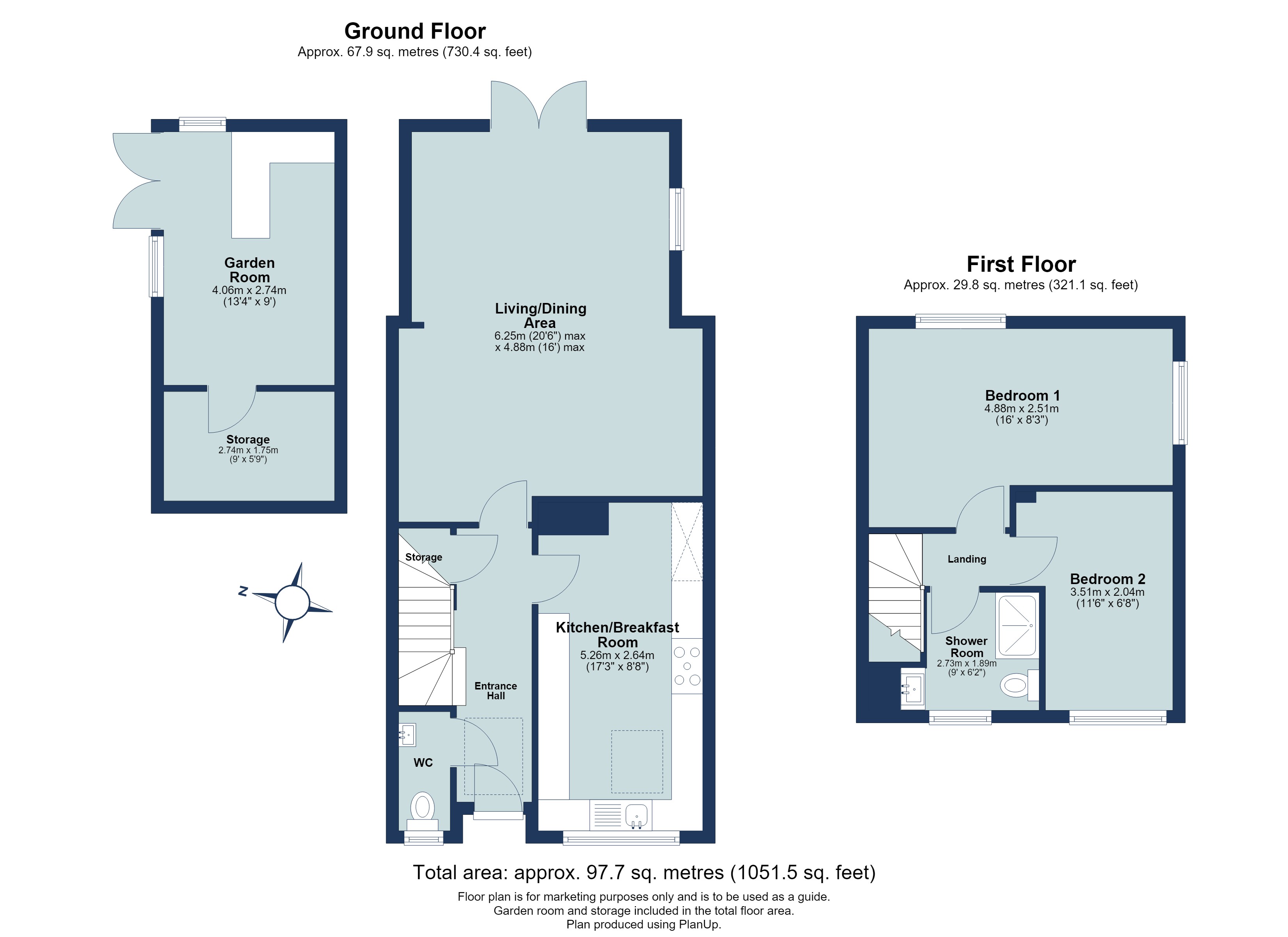 2 bed semi-detached house for sale in Fernleys, St. Albans, Hertfordshire, AL4 - Property floorplan