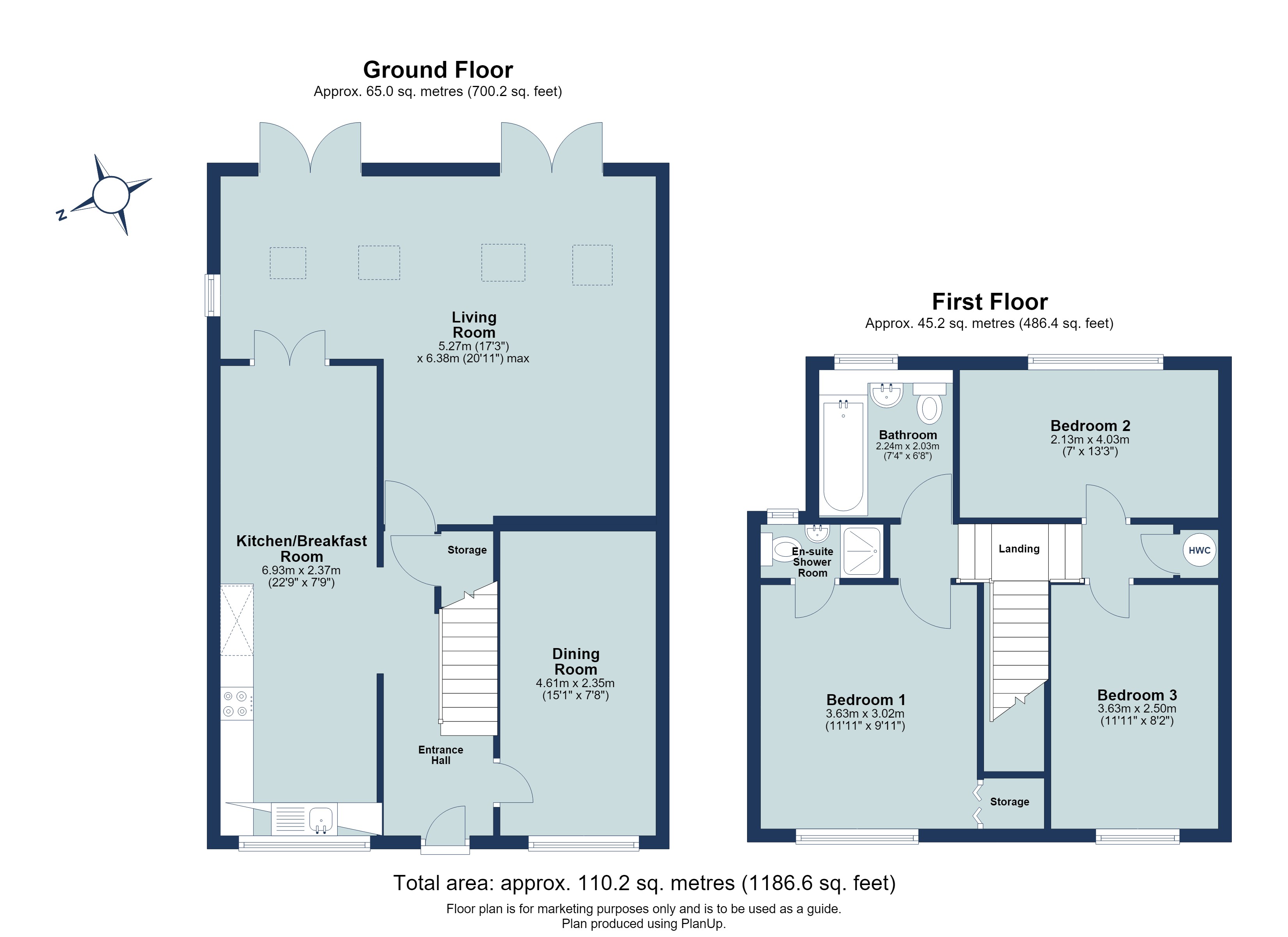 3 bed terraced house for sale in High Street, Sandridge, Hertfordshire, AL4 - Property floorplan