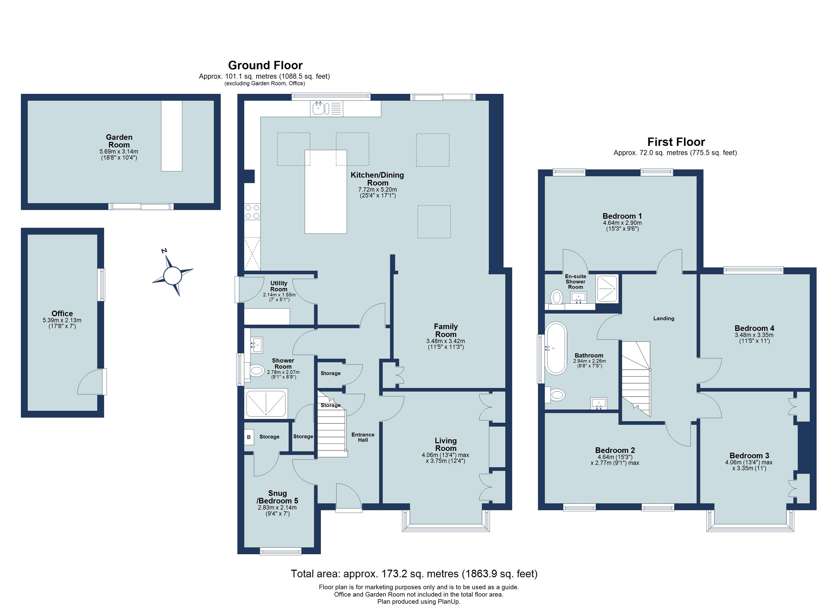 4 bed semi-detached house for sale in Laburnum Grove, St. Albans, Hertfordshire, AL2 - Property floorplan