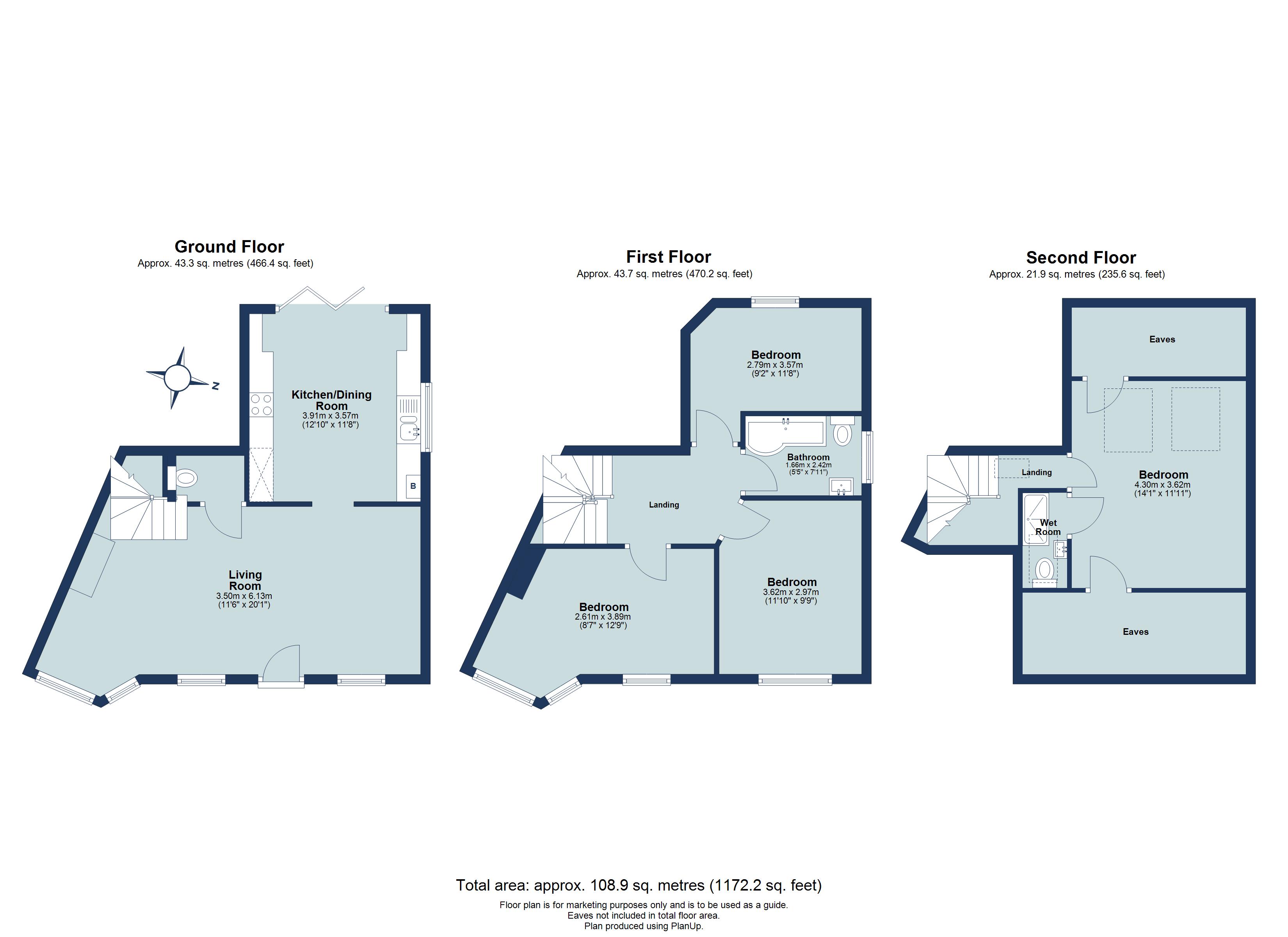 4 bed semi-detached house for sale in Ladysmith Road, St. Albans, Hertfordshire, AL3 - Property floorplan