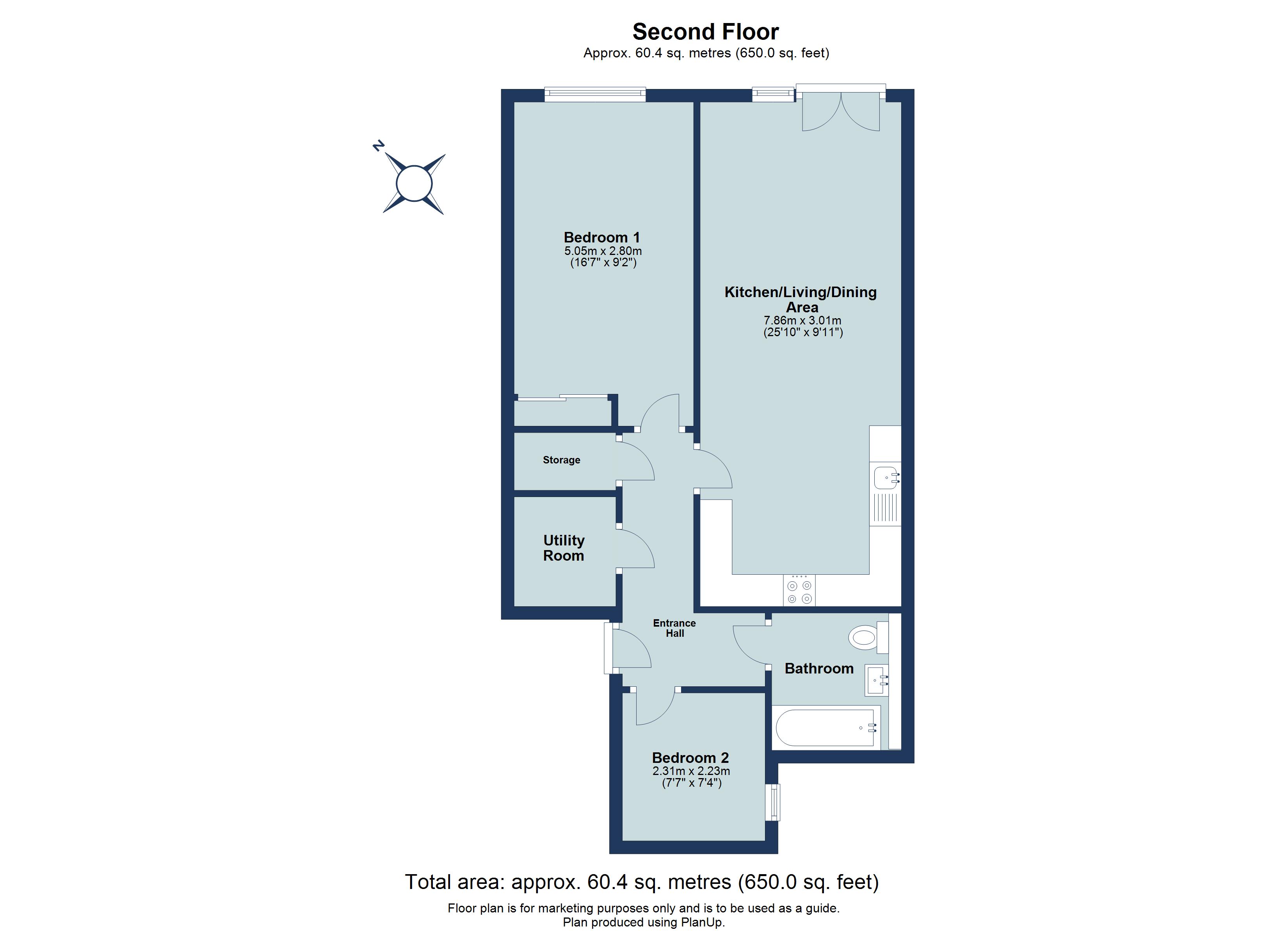 2 bed apartment to rent in King House, Victoria Street, St. Albans, Hertfordshire, AL1 - Property floorplan