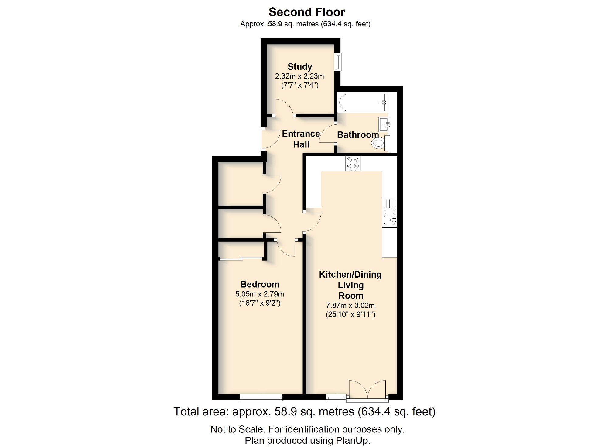 1 bed apartment to rent in Victoria Street, St. Albans, Hertfordshire, AL1 - Property floorplan