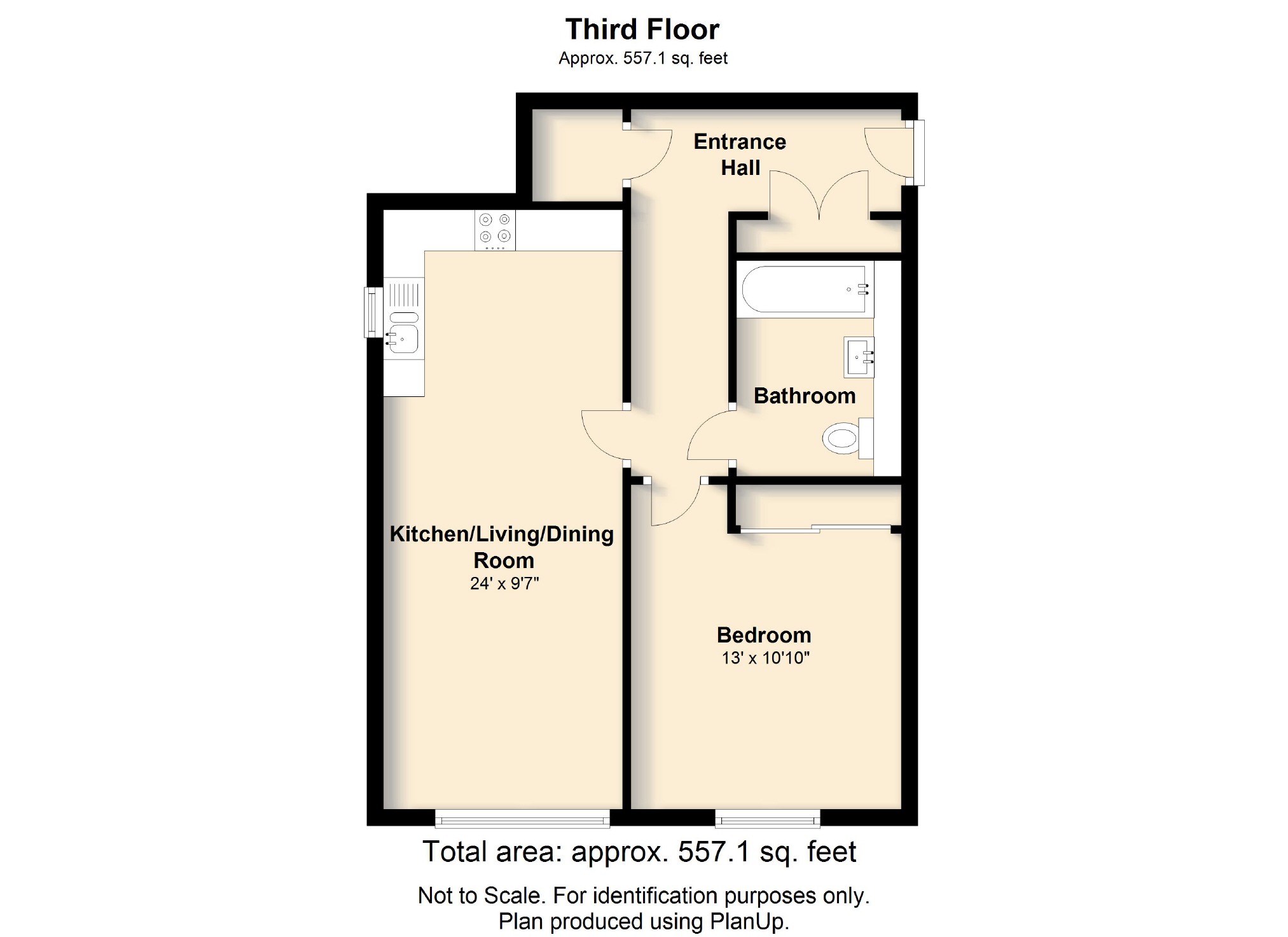 1 bed apartment to rent in King House, Victoria Street, St. Albans, Hertfordshire, AL1 - Property floorplan