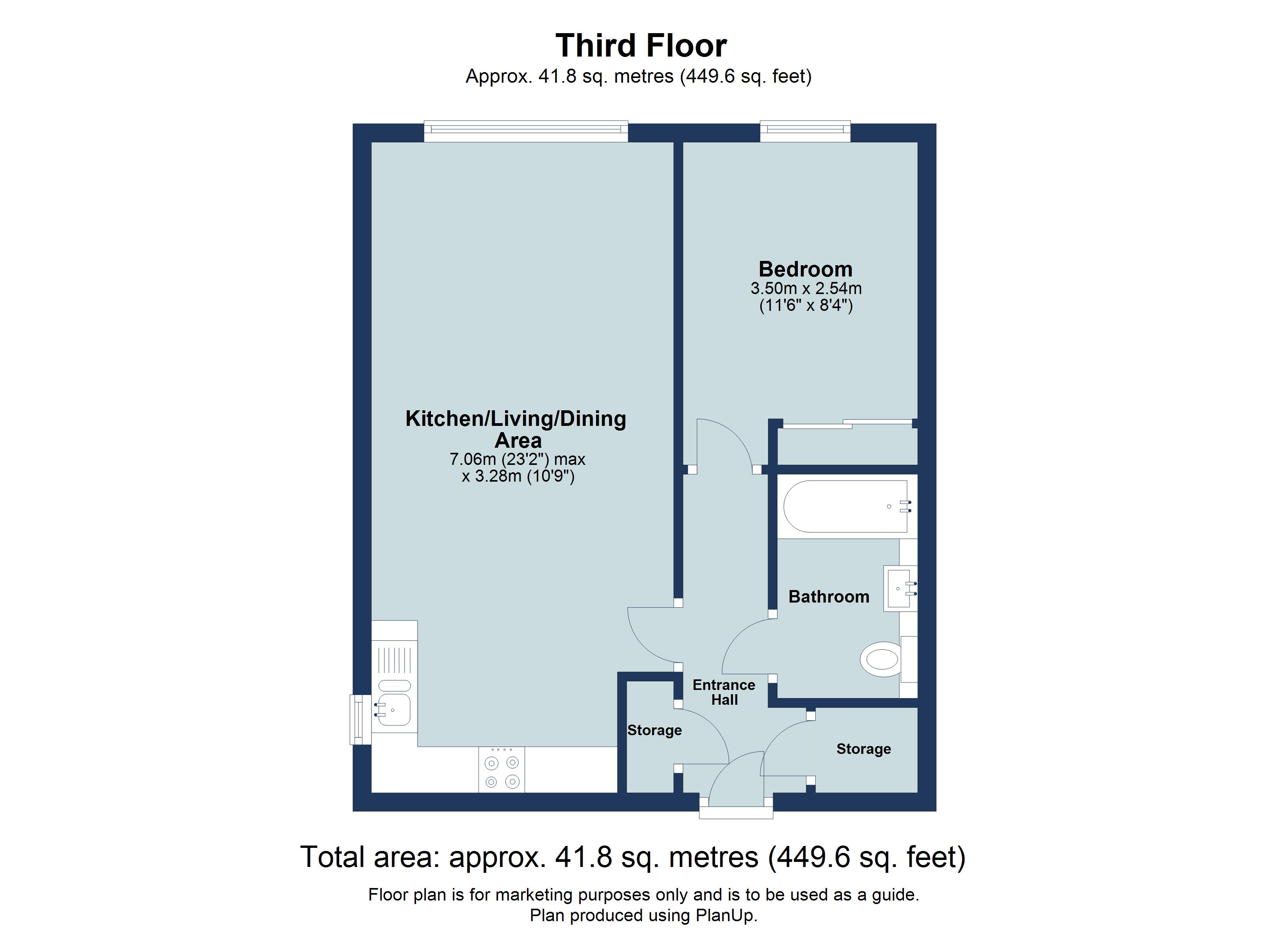 1 bed apartment to rent in King House, Victoria Street, St. Albans, Hertfordshire, AL1 - Property floorplan