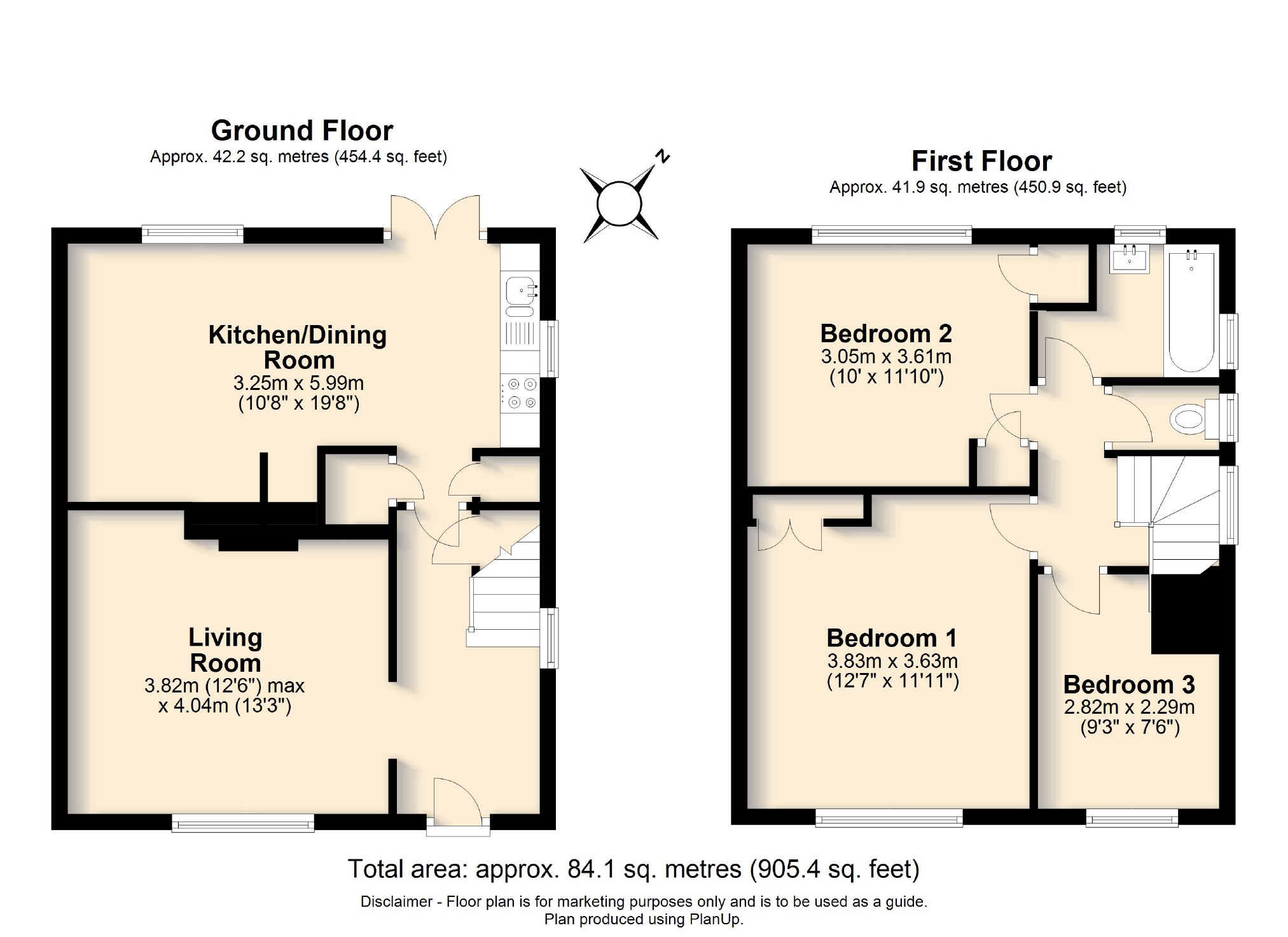 3 bed semi-detached house to rent in Priory Walk, St. Albans, Hertfordshire, AL1 - Property floorplan