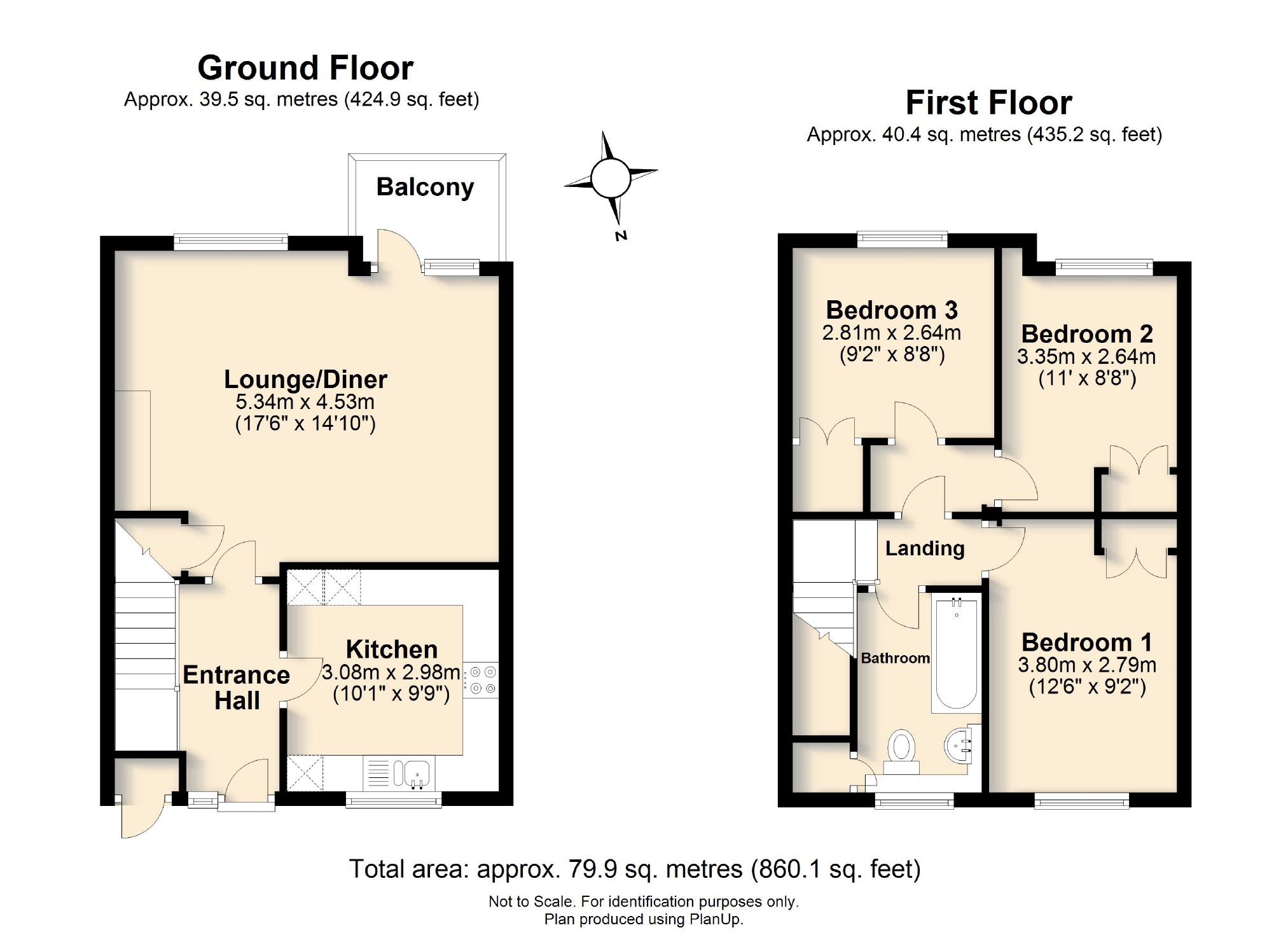 3 bed apartment to rent in Hughenden Road, St. Albans, Hertfordshire, AL4 - Property floorplan