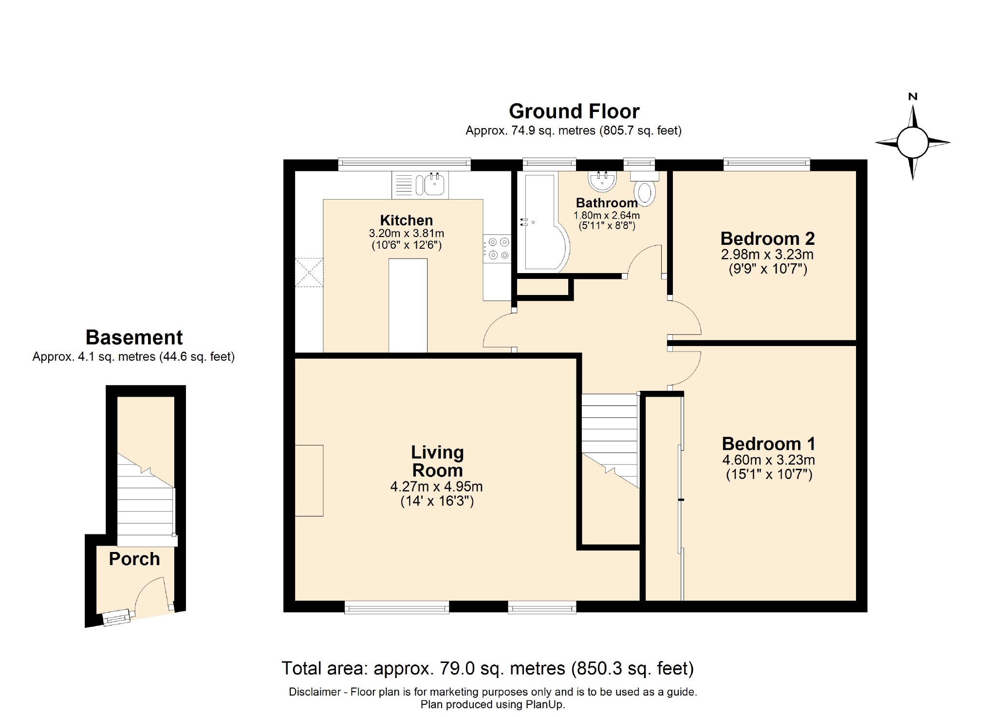 2 bed apartment to rent in Charmouth Court, St. Albans, Hertfordshire, AL1 - Property floorplan