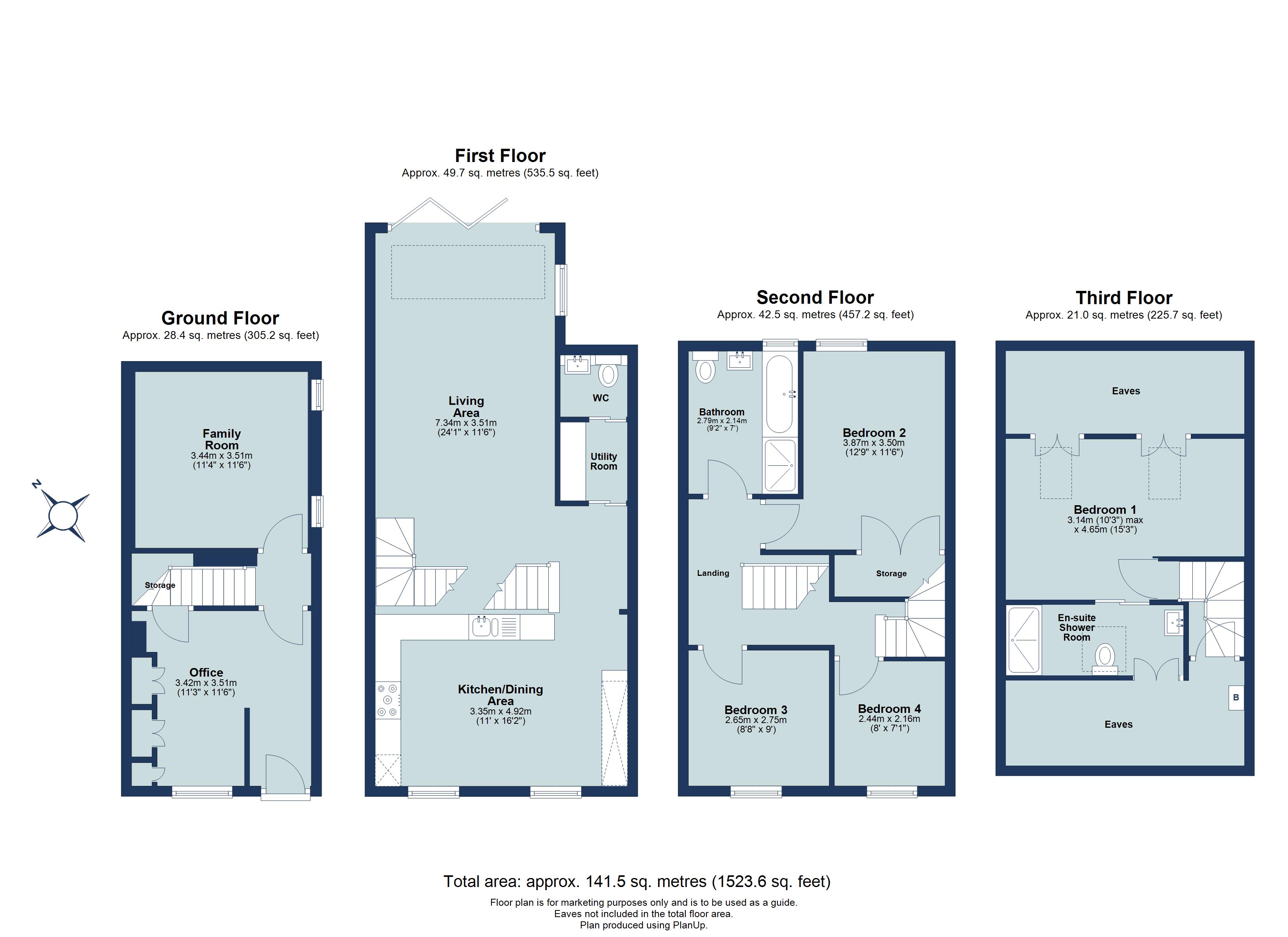 4 bed terraced house to rent in Riverside Road, St. Albans, Hertfordshire, AL1 - Property floorplan