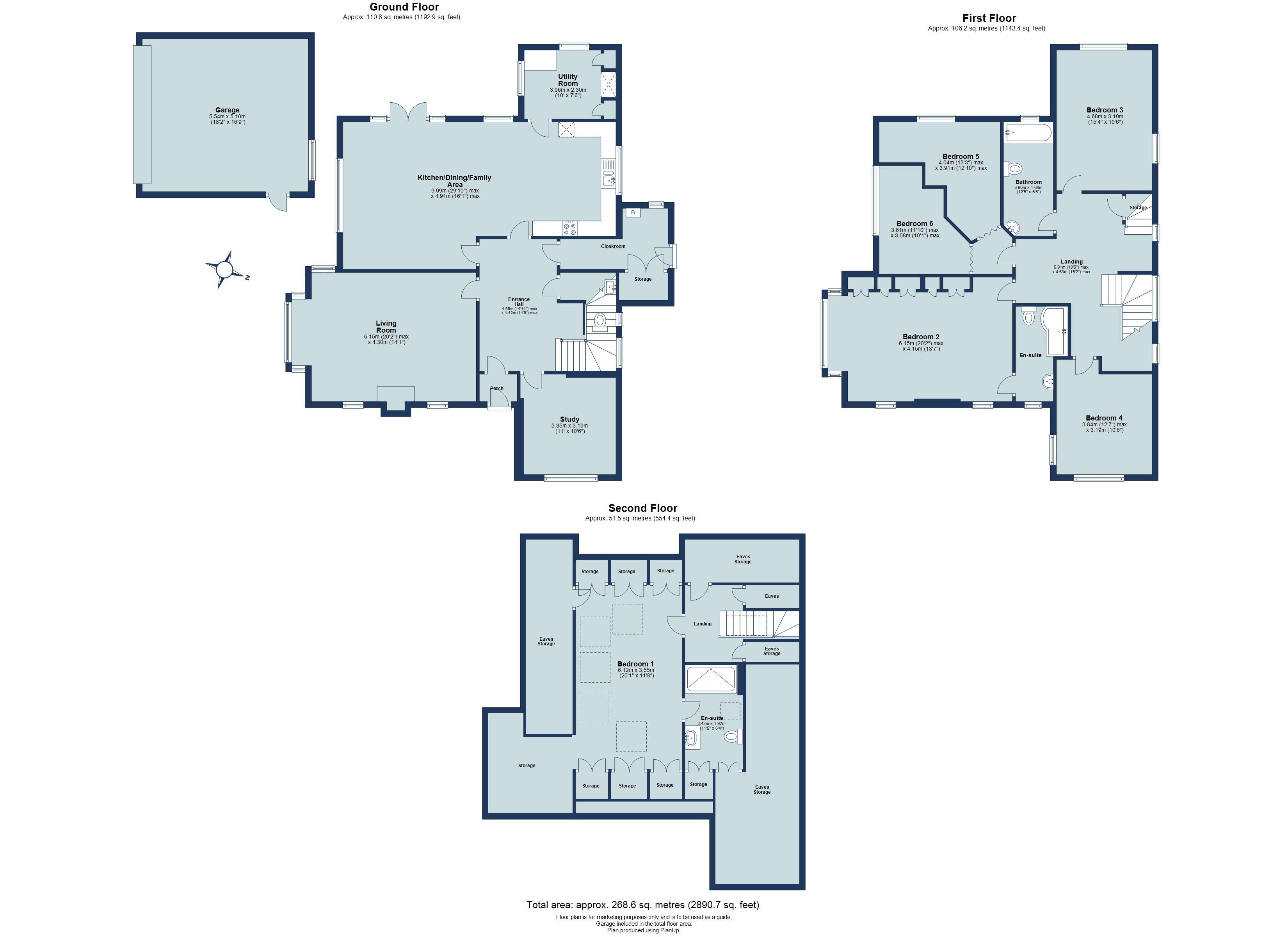 6 bed detached house for sale in Townsend Drive, St. Albans, Hertfordshire, AL3 - Property floorplan