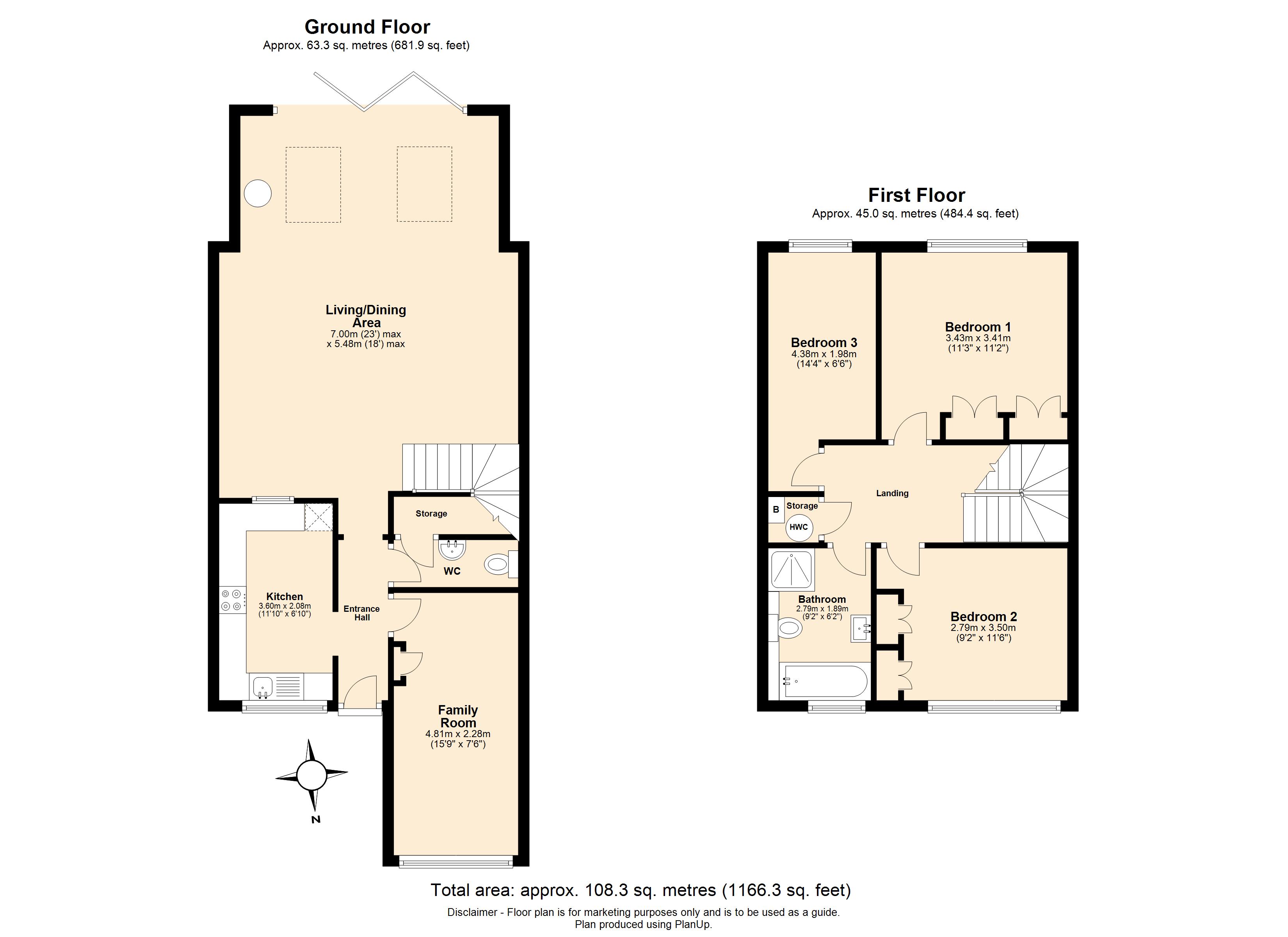 3 bed semi-detached house for sale in Lyndon Mead, Sandridge, St. Albans, Hertfordshire, AL4 - Property floorplan