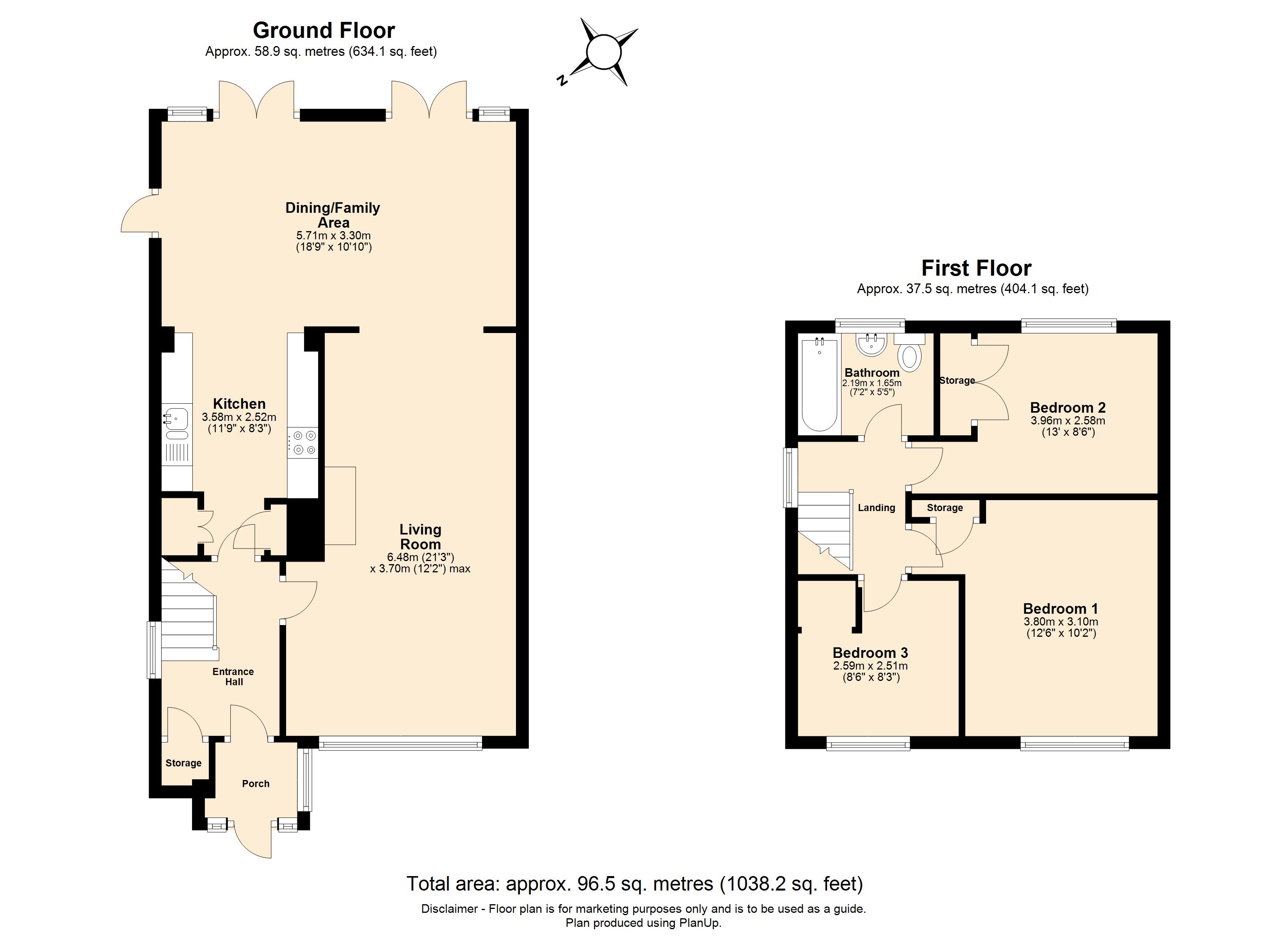 3 bed semi-detached house for sale in Drakes Drive, St. Albans, Hertfordshire, AL1 - Property floorplan