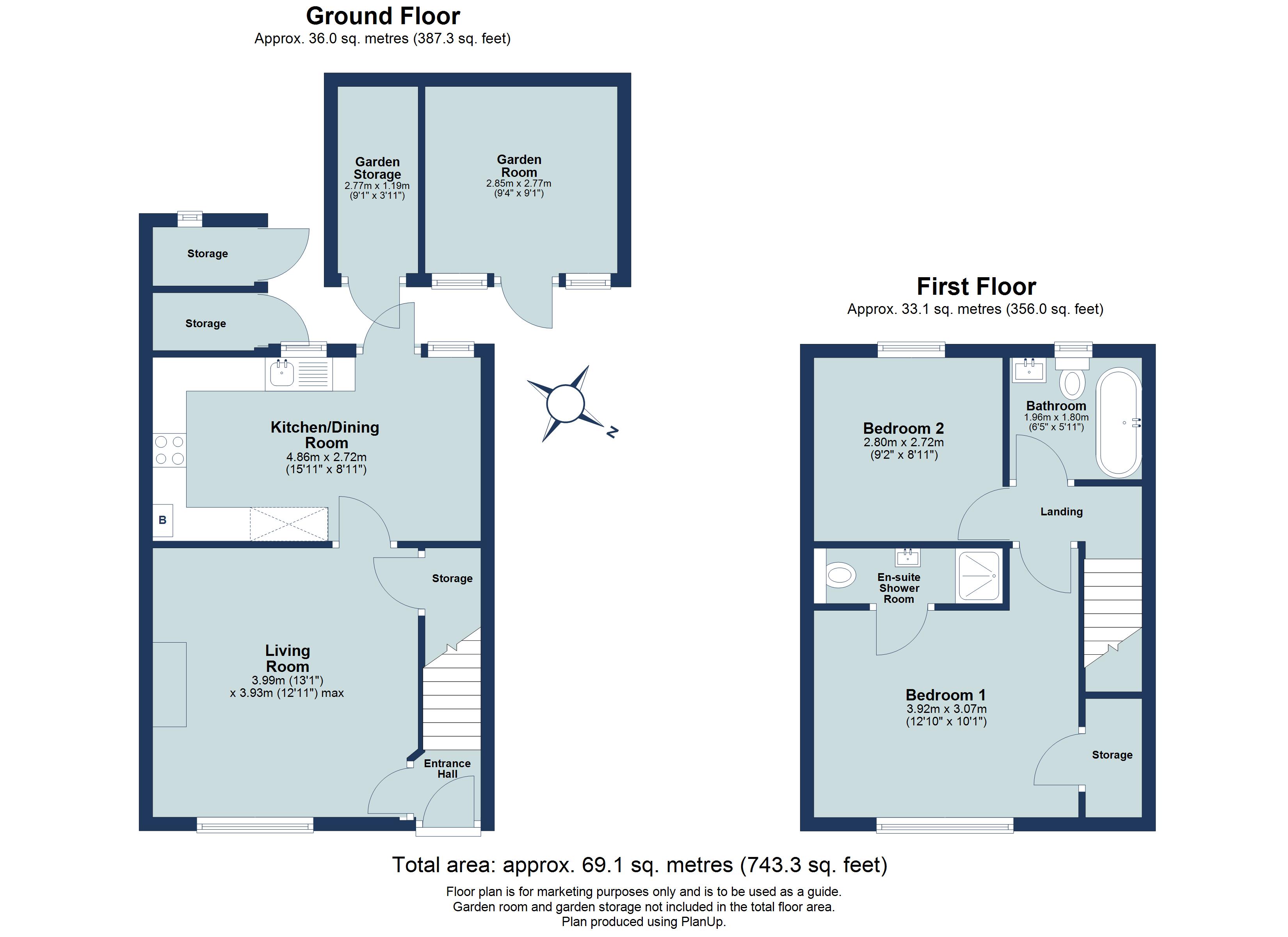 2 bed end of terrace house for sale in Folly Avenue, St. Albans, Hertfordshire, AL3 - Property floorplan