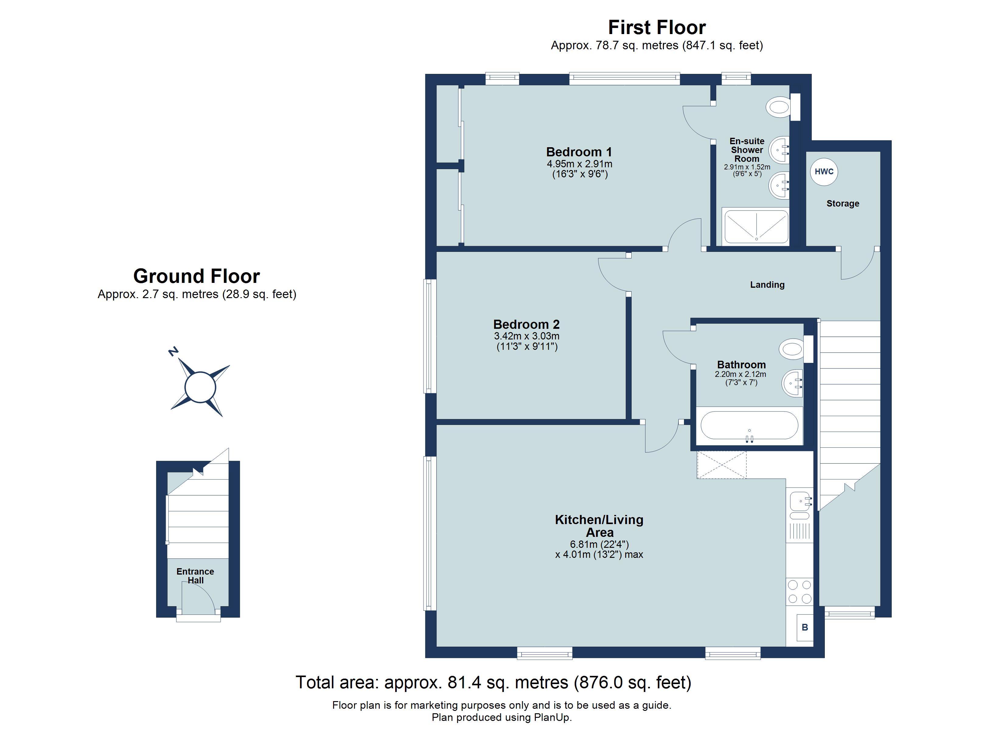 2 bed apartment to rent in Old Mile House Court, St. Albans, Hertfordshire, AL1 - Property floorplan