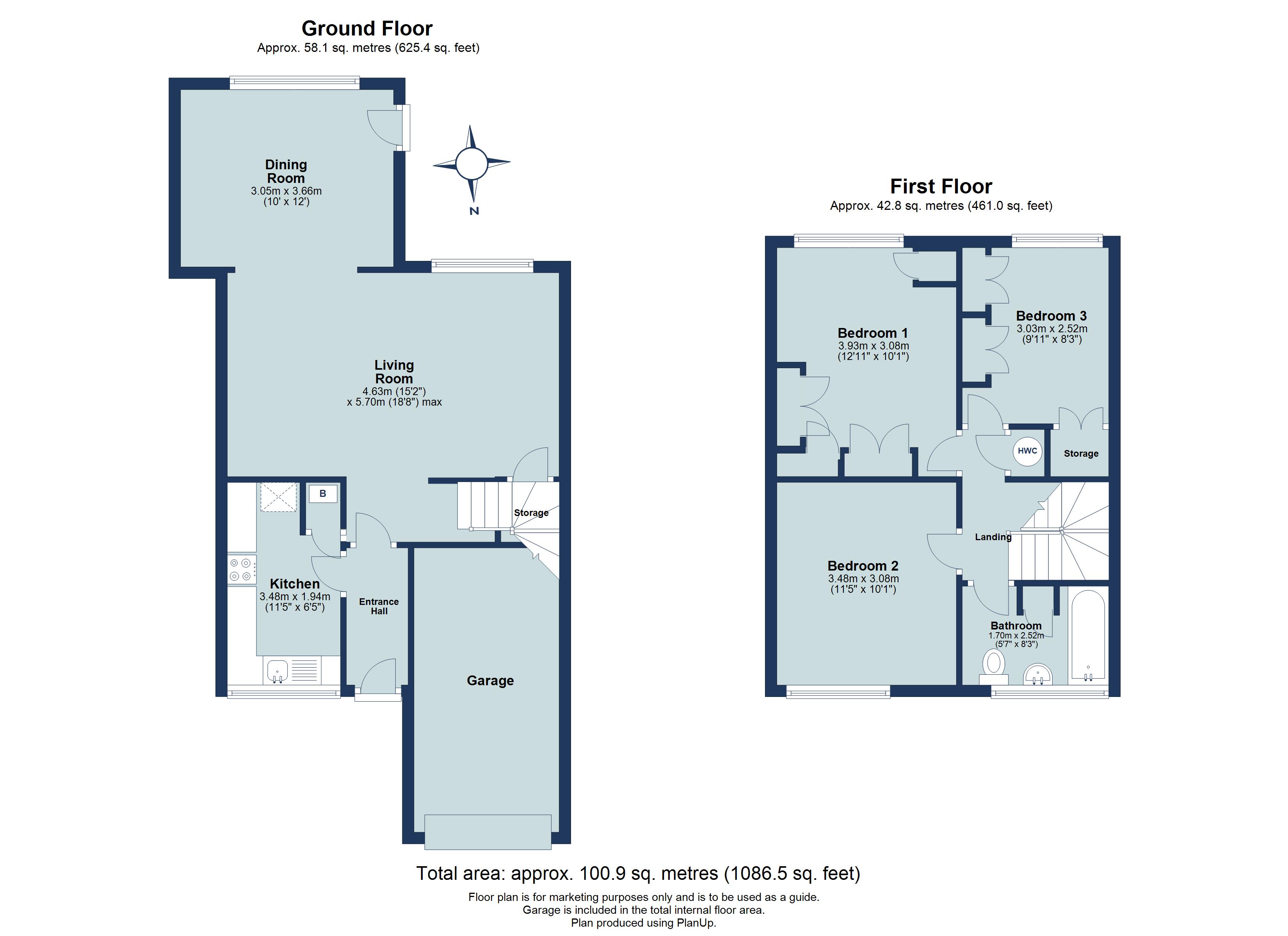 3 bed end of terrace house for sale in Pinewood Close, St. Albans, Hertfordshire, AL4 - Property floorplan