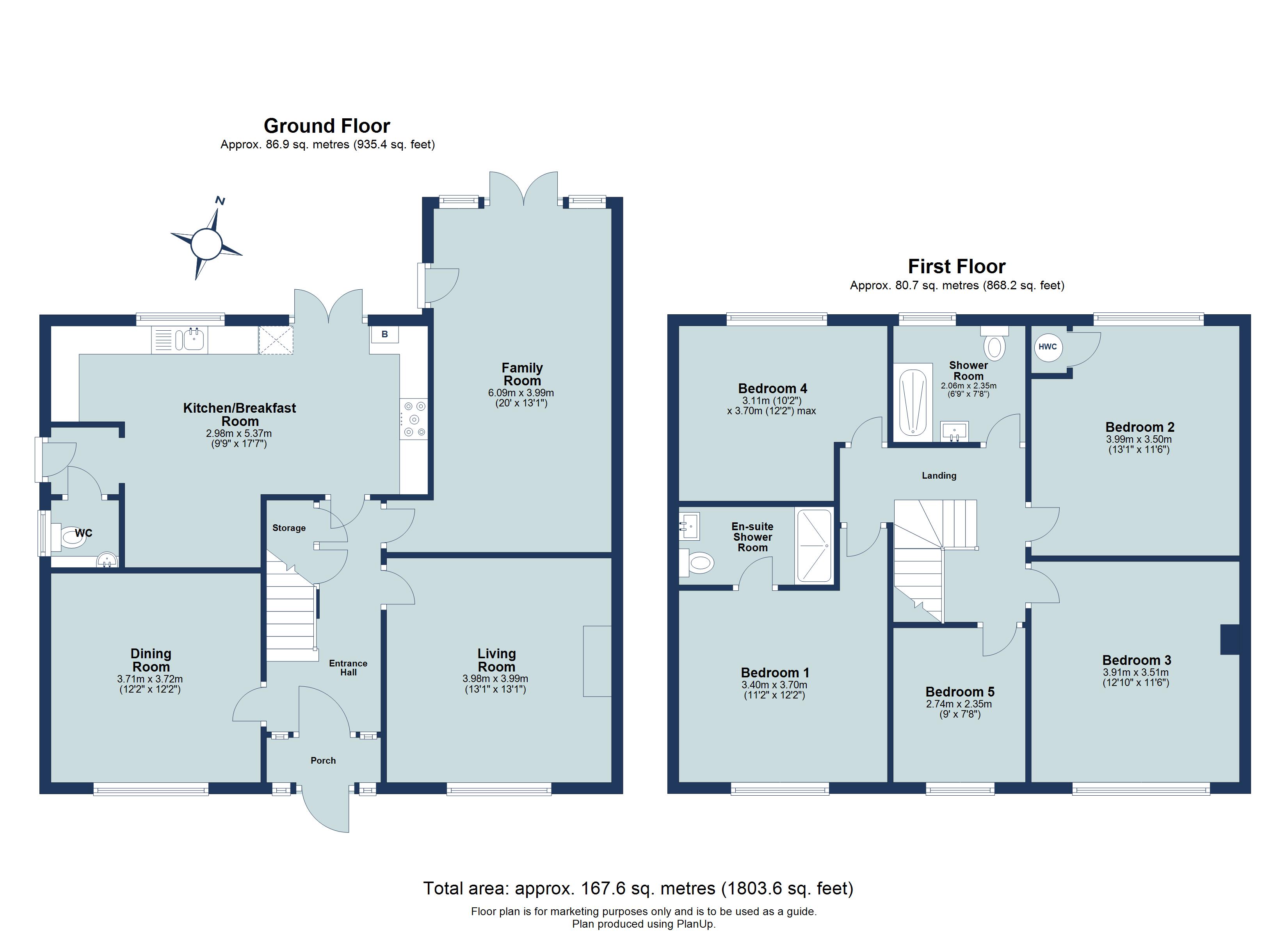 5 bed semi-detached house for sale in Woodfield Way, St. Albans, Hertfordshire, AL4 - Property floorplan
