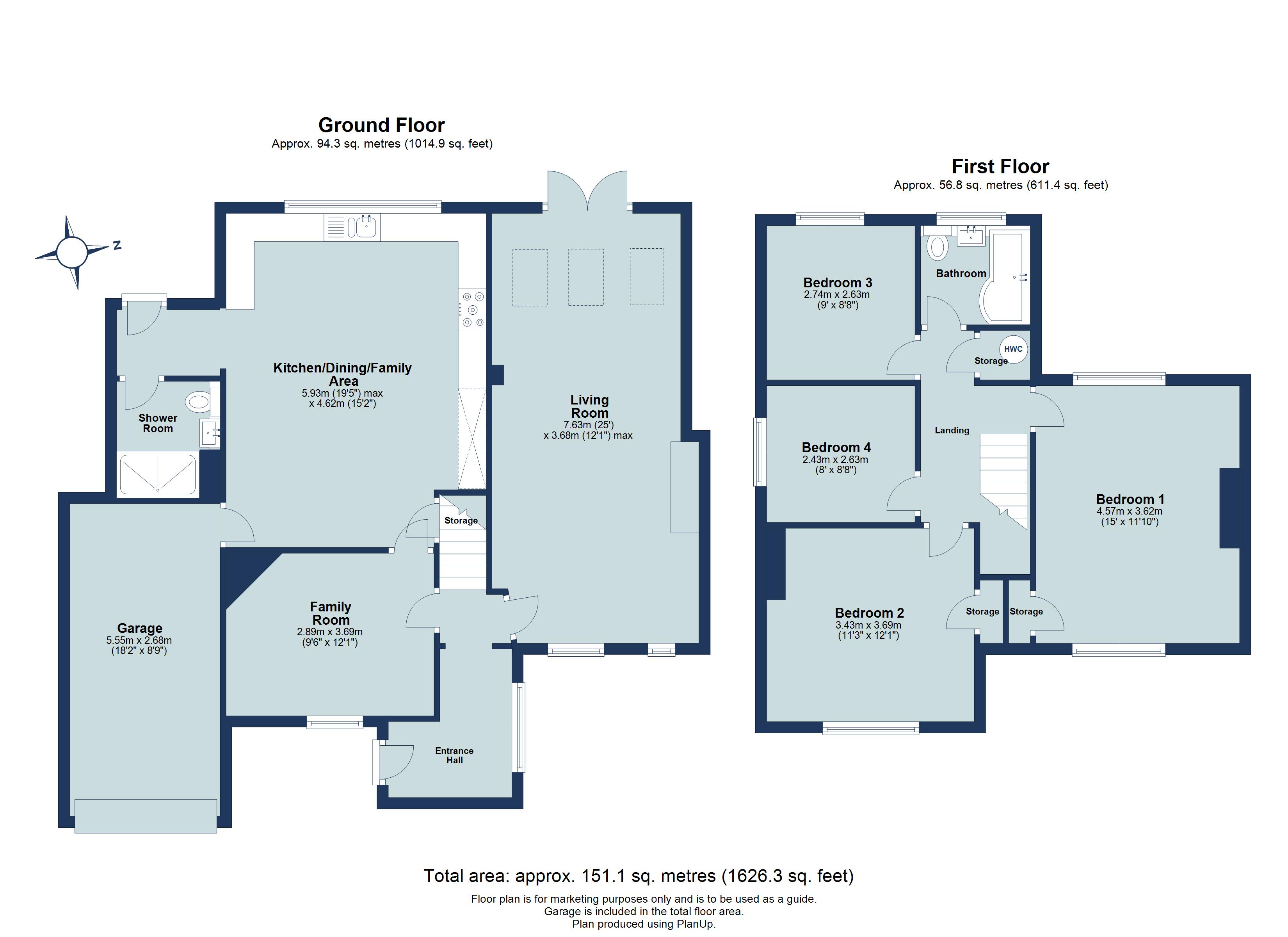 4 bed semi-detached house for sale in Hill End Lane, St. Albans, Hertfordshire, AL4 - Property floorplan