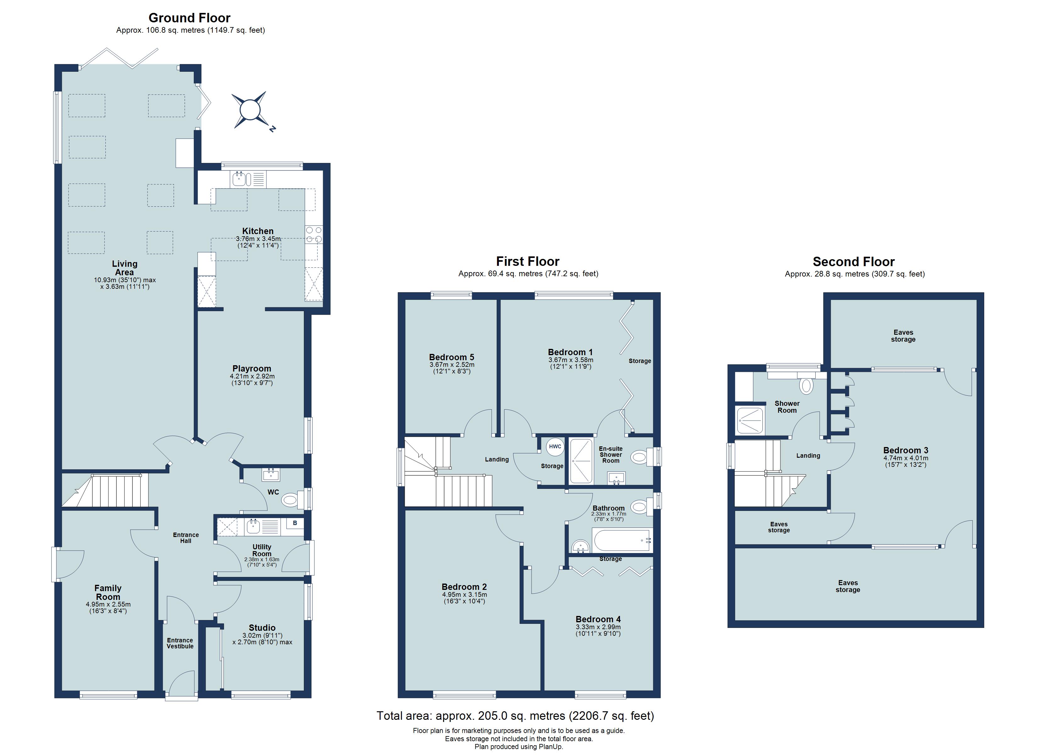 5 bed detached house for sale in Magnolia Close, Park Street, St. Albans, Hertfordshire, AL2 - Property floorplan