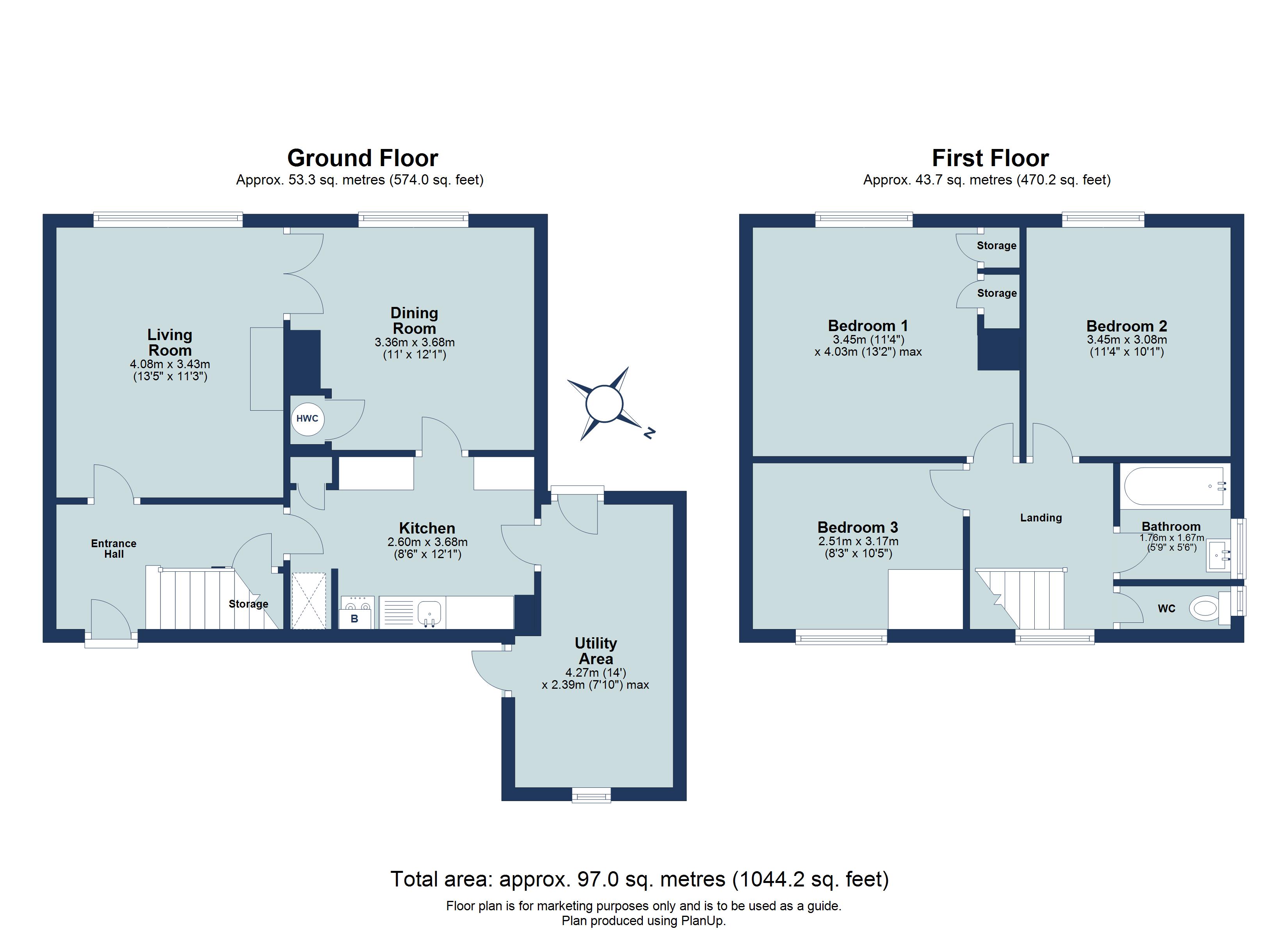 3 bed semi-detached house for sale in High Oaks, St. Albans, Hertfordshire, AL3 - Property floorplan
