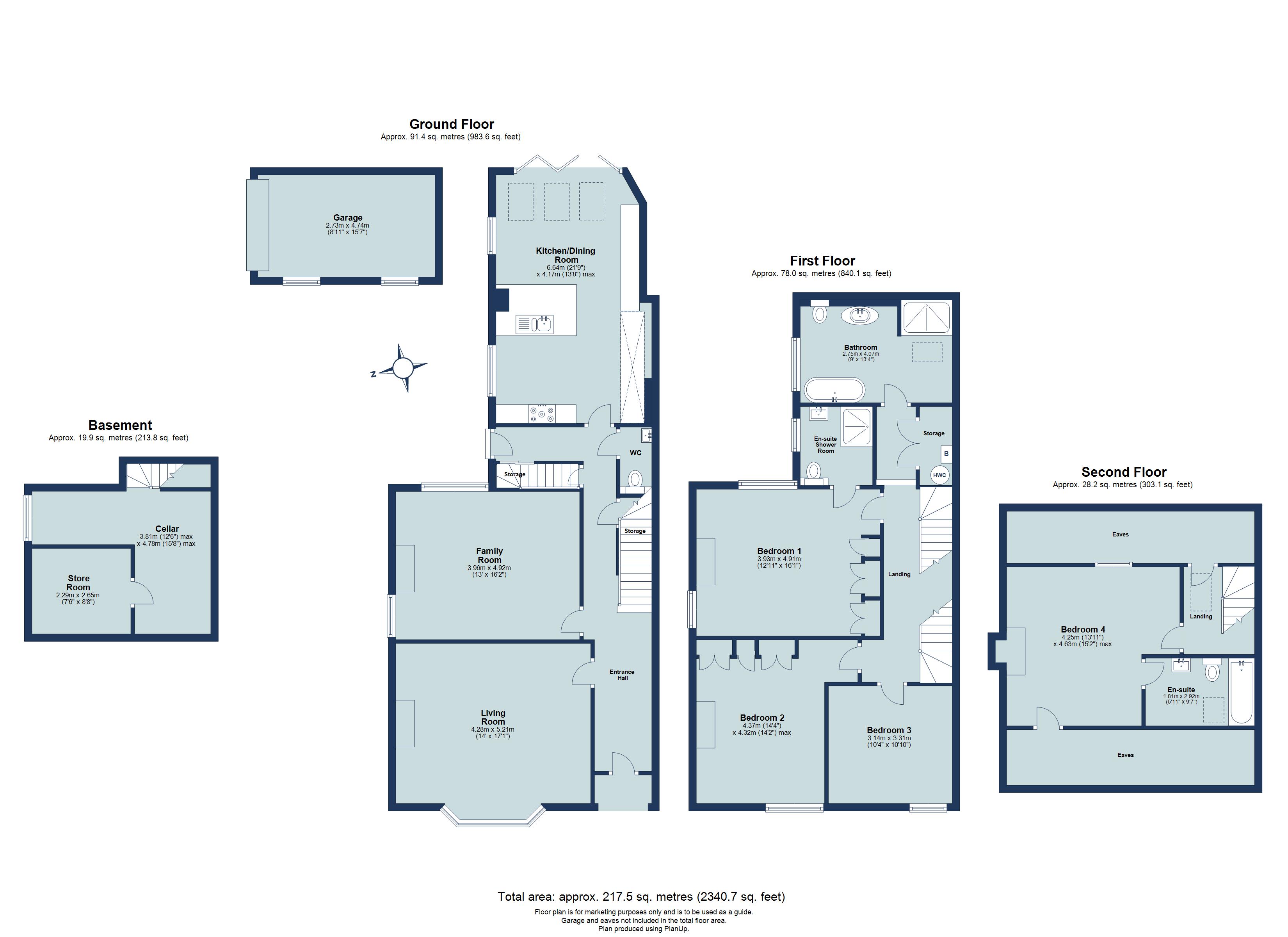 4 bed end of terrace house for sale in Church Crescent, St. Albans, Hertfordshire, AL3 - Property floorplan