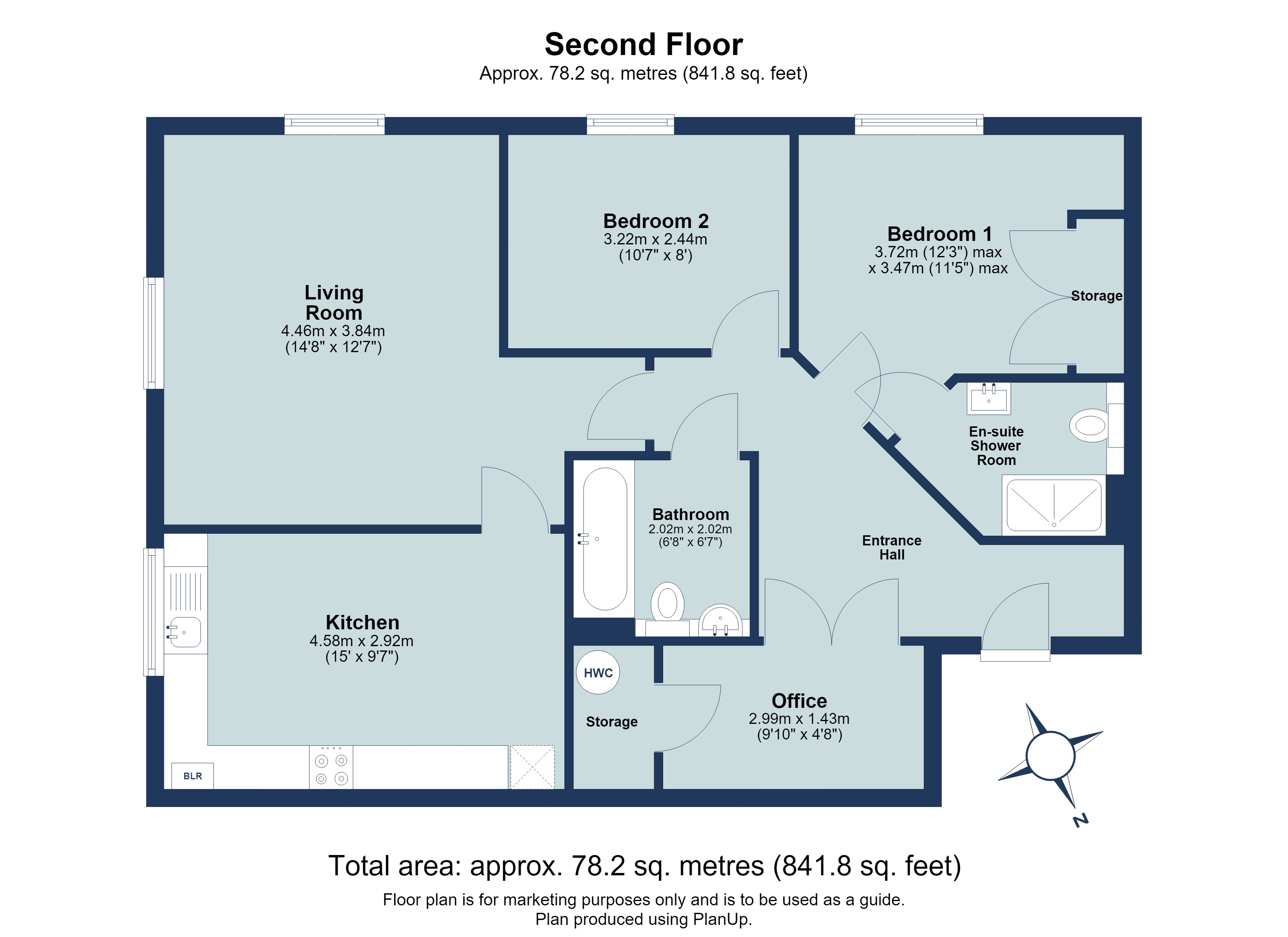 2 bed apartment for sale in Bakers Close, St. Albans, Hertfordshire, AL1 - Property floorplan