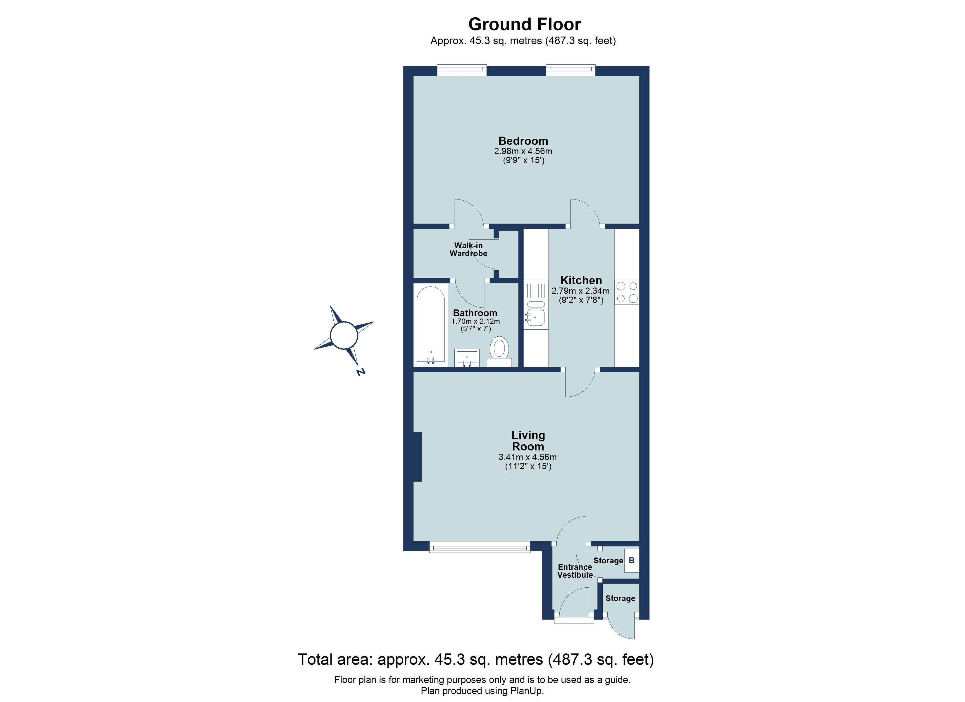 1 bed apartment for sale in Malthouse Court, Sopwell Lane, St. Albans, Hertfordshire, AL1 - Property floorplan