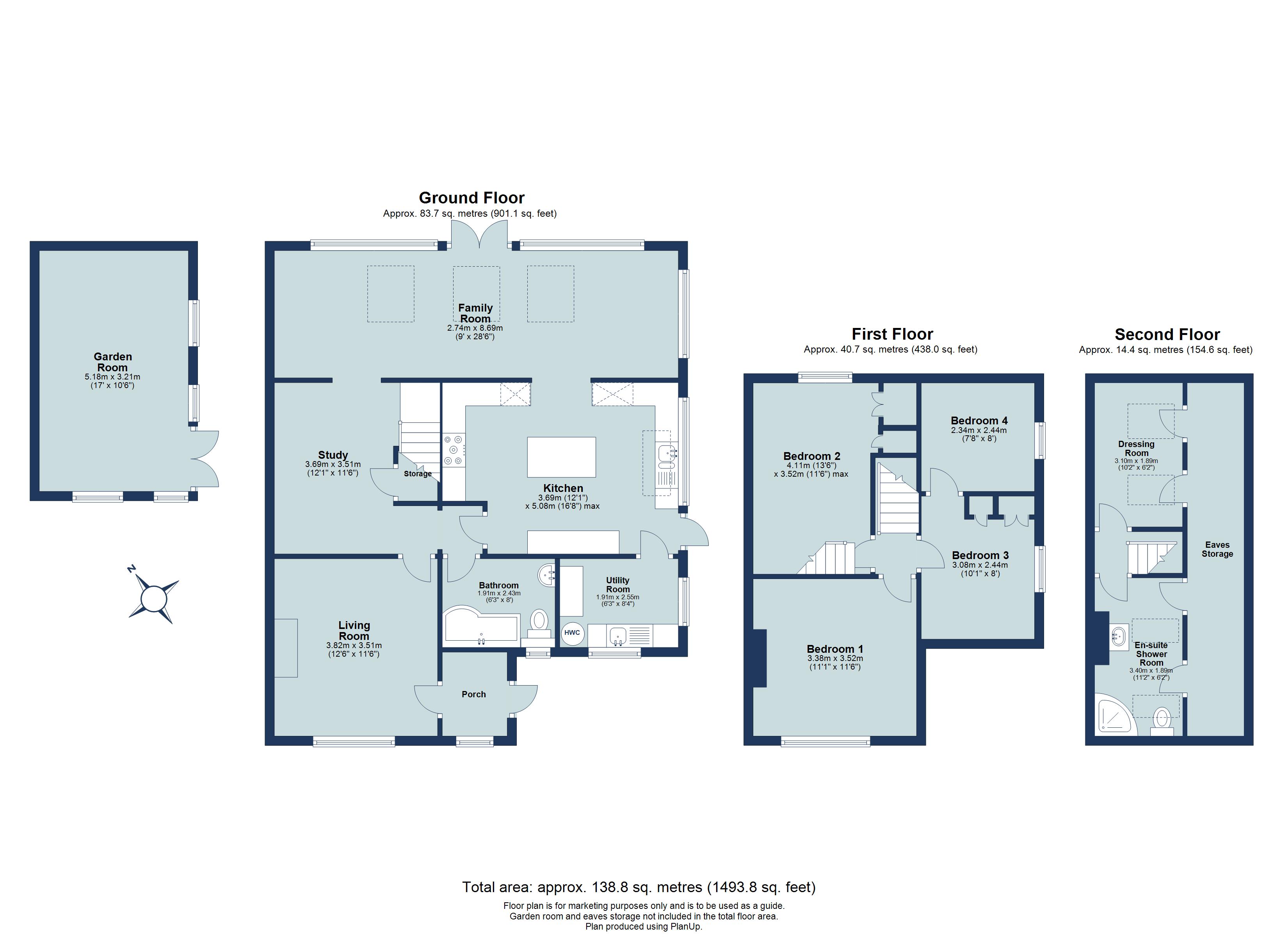 4 bed semi-detached house for sale in Shafford Cottages, Redbourn Road, St. Albans, Hertfordshire, AL3 - Property floorplan
