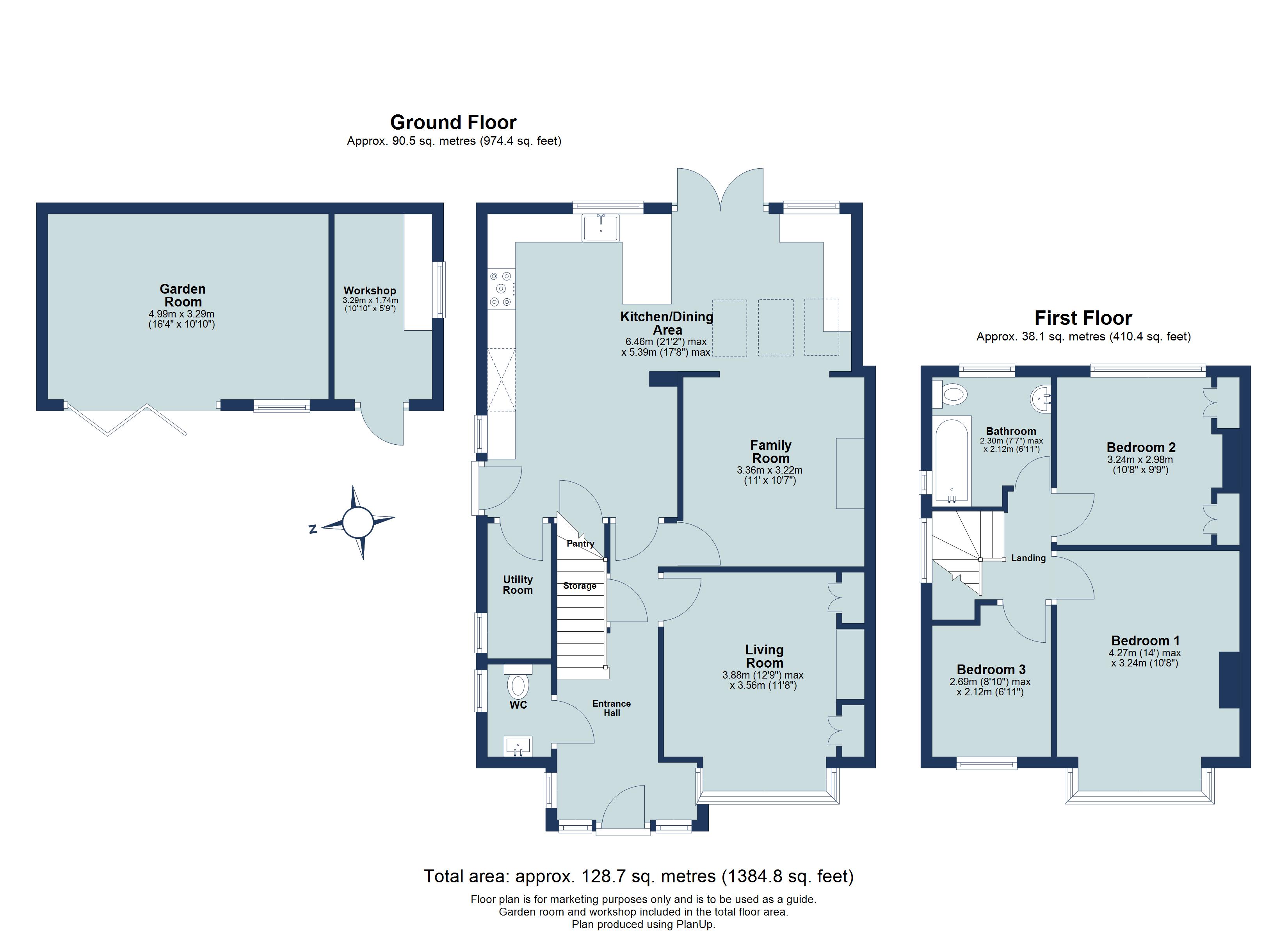 3 bed semi-detached house for sale in Ely Road, St. Albans, Hertfordshire, AL1 - Property floorplan