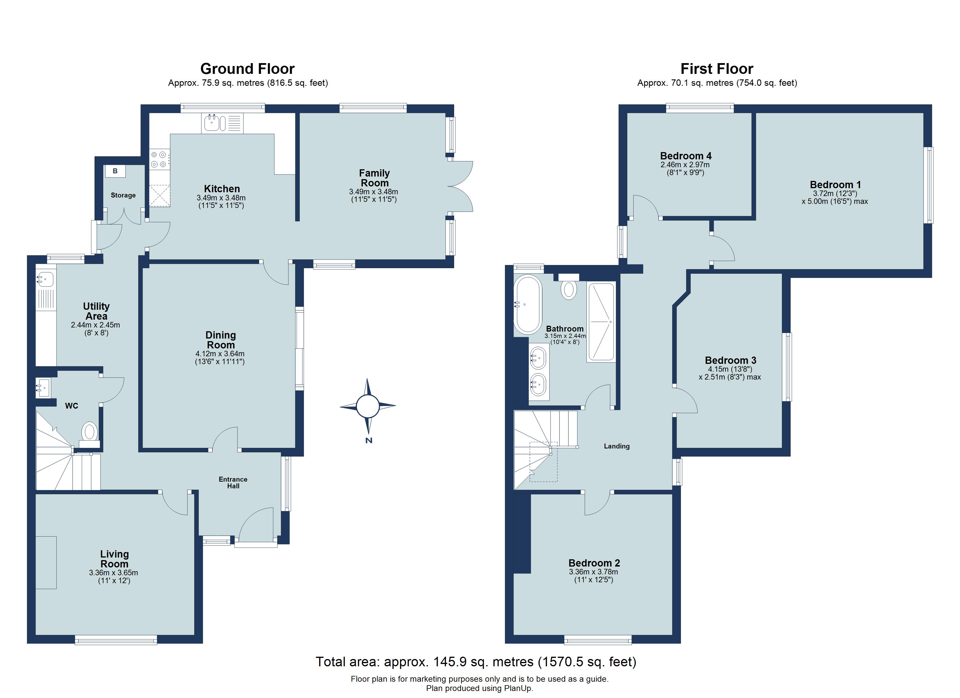 4 bed end of terrace house for sale in Hill End Lane, St. Albans, Hertfordshire, AL4 - Property floorplan