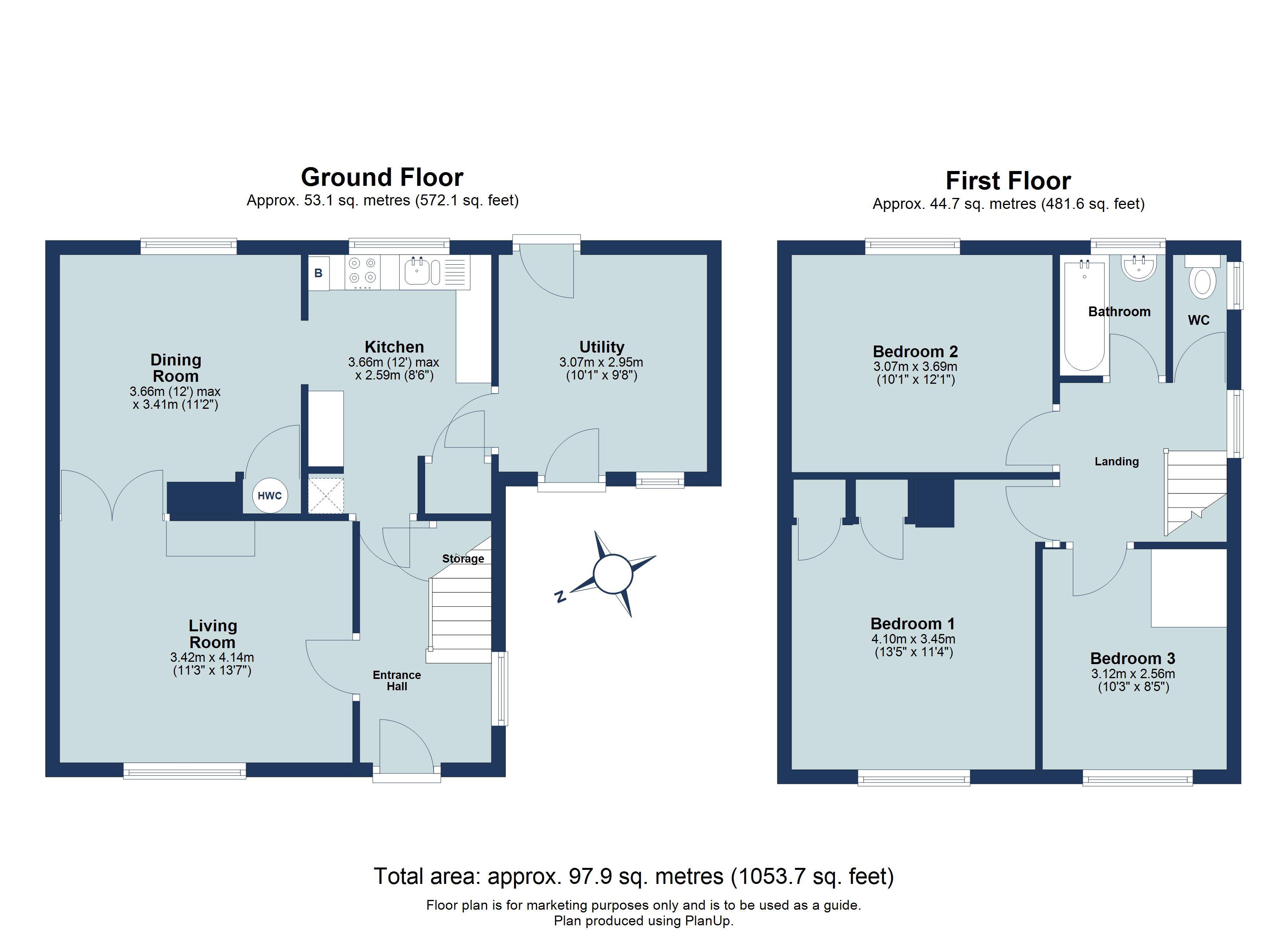 3 bed semi-detached house for sale in Ladies Grove, St. Albans, Hertfordshire, AL3 - Property floorplan