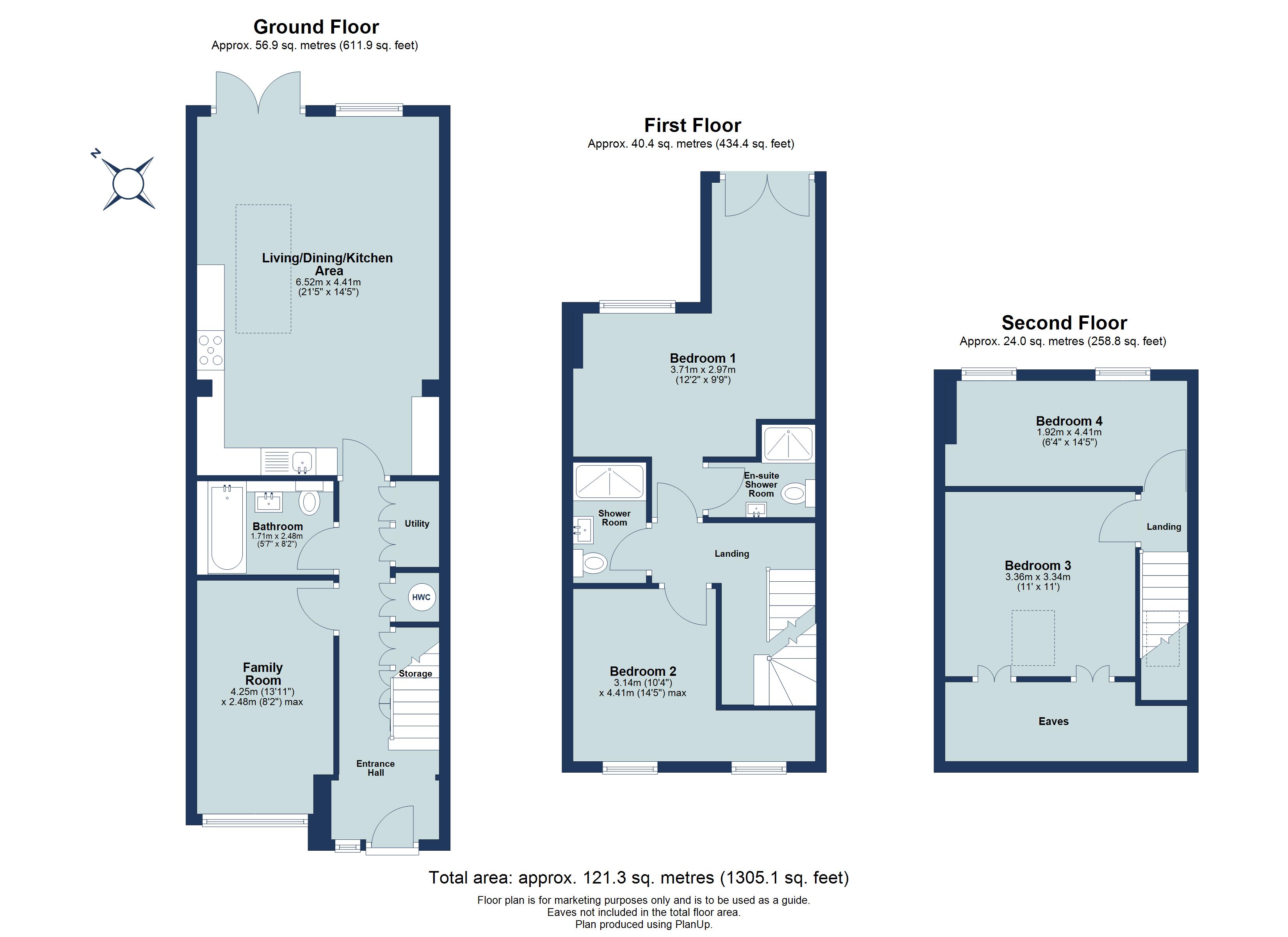 4 bed end of terrace house for sale in Leyland Avenue, St. Albans, Hertfordshire, AL1 - Property floorplan