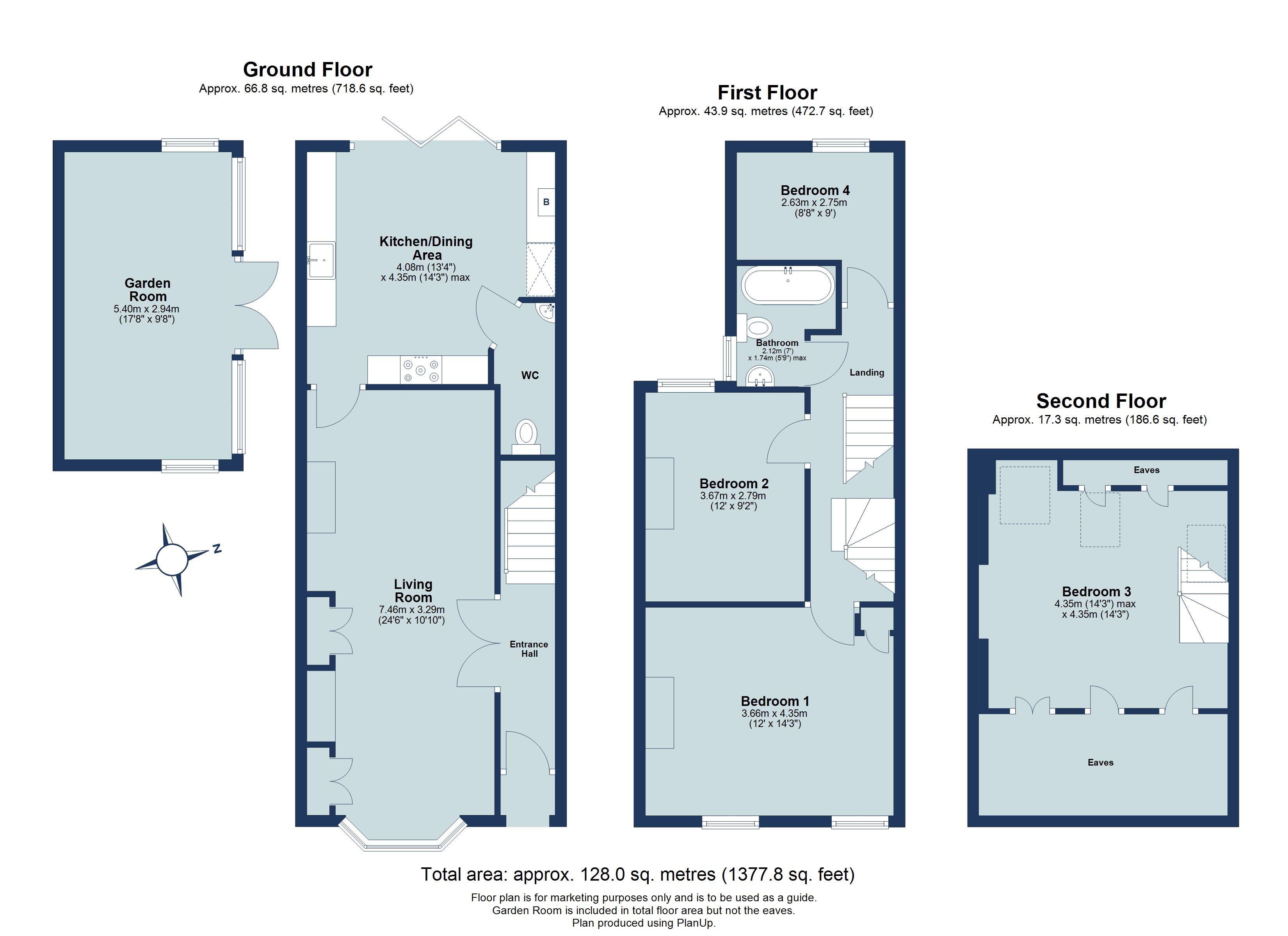 4 bed end of terrace house for sale in Dalton Street, St. Albans, Hertfordshire, AL3 - Property floorplan