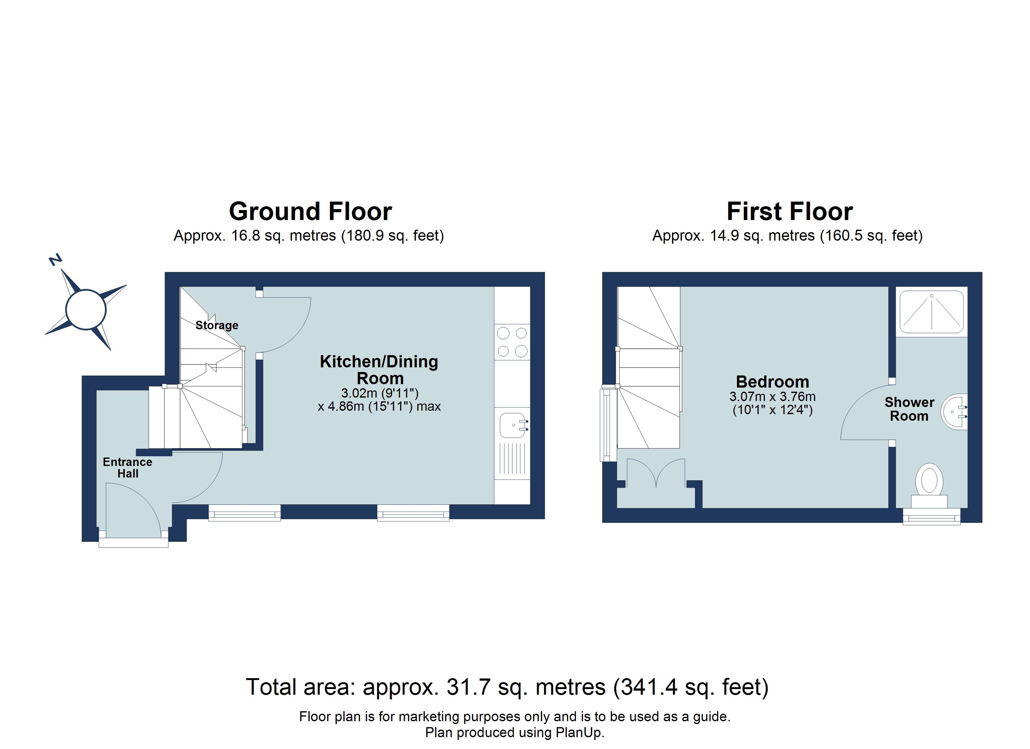 1 bed apartment for sale in Sandridge Road, St. Albans, Hertfordshire, AL1 - Property floorplan