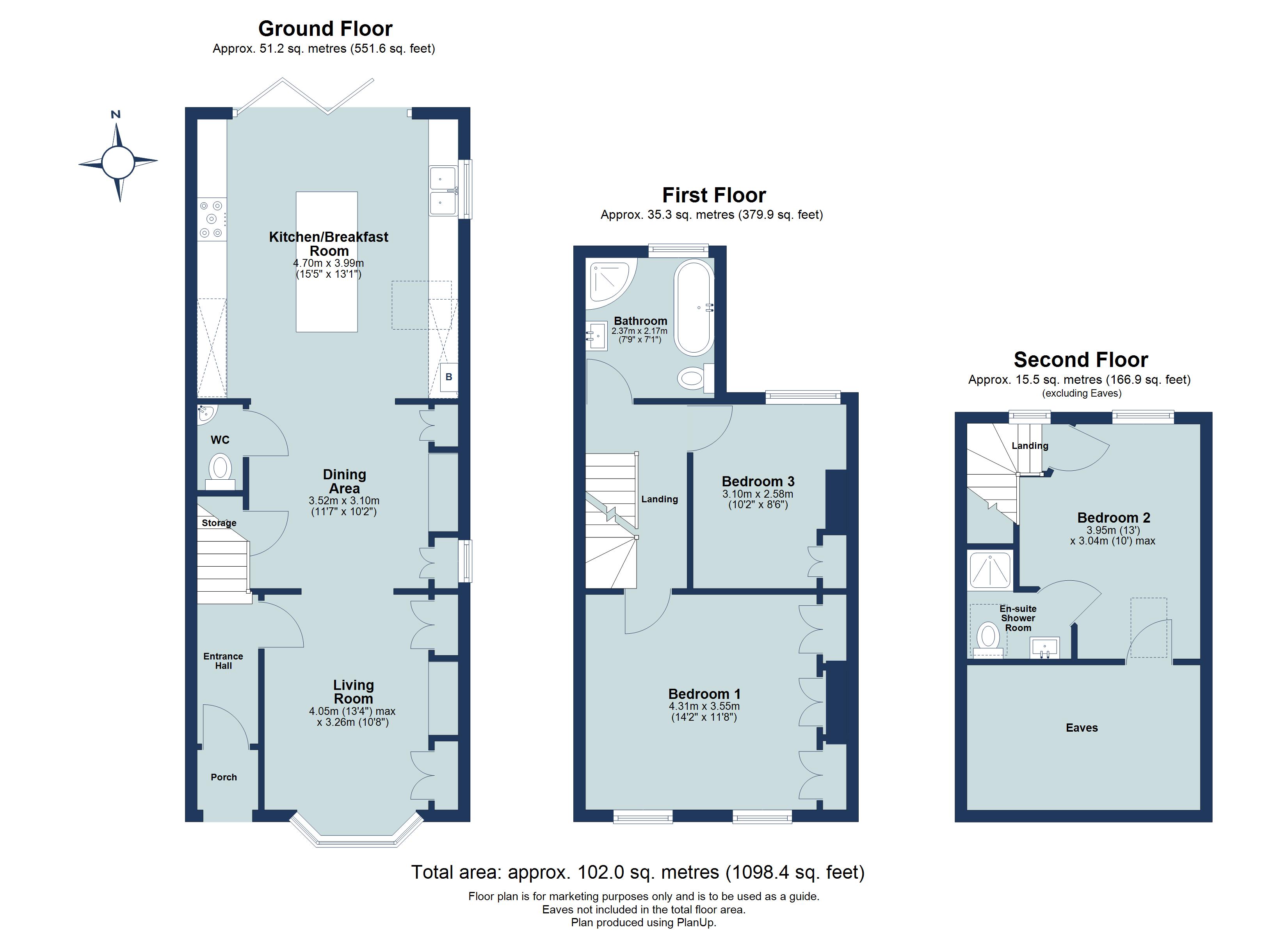 3 bed semi-detached house for sale in Worley Road, St. Albans, Hertfordshire, AL3 - Property floorplan