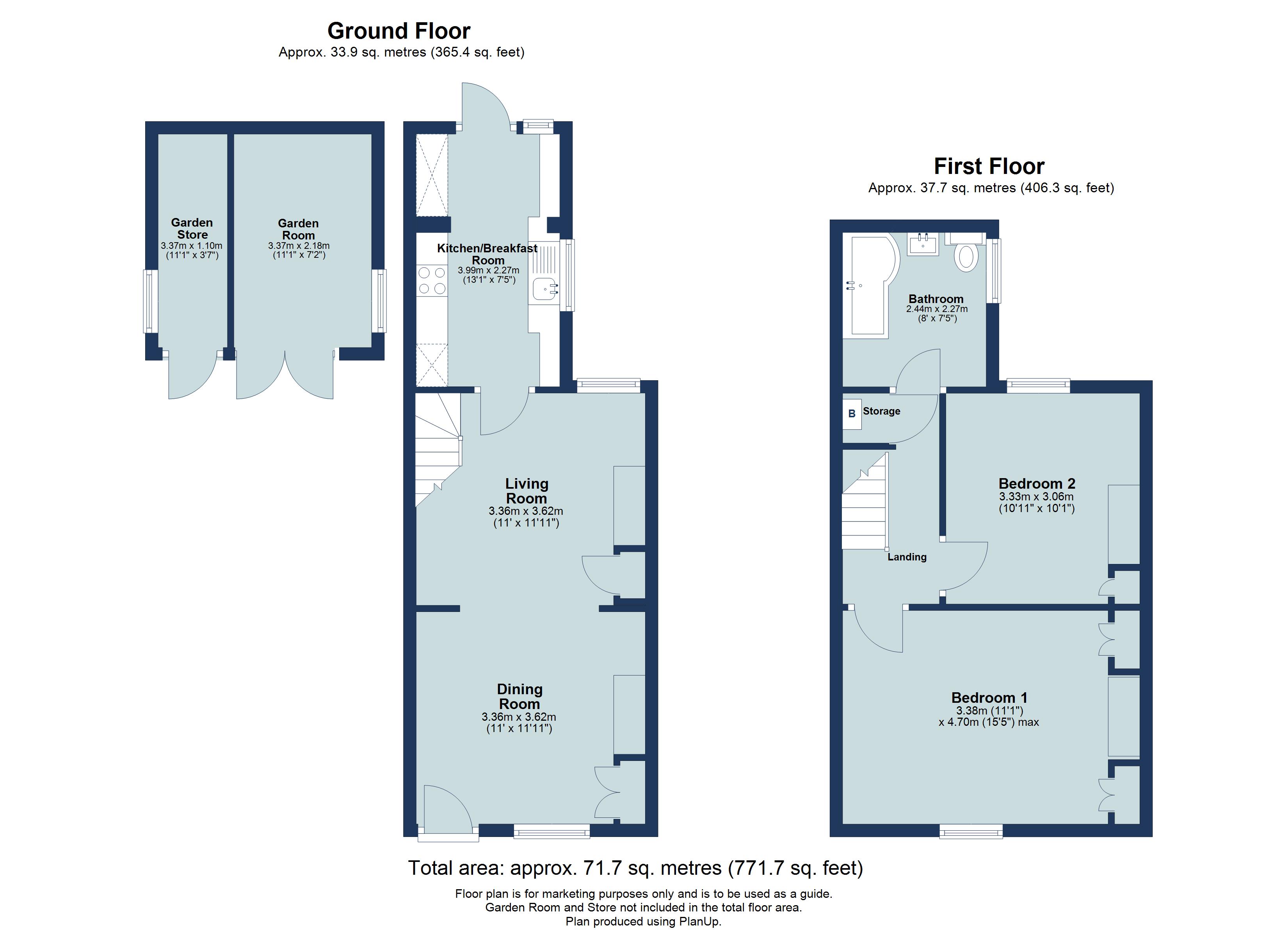 2 bed terraced house for sale in Arthur Road, St. Albans, Hertfordshire, AL1 - Property floorplan