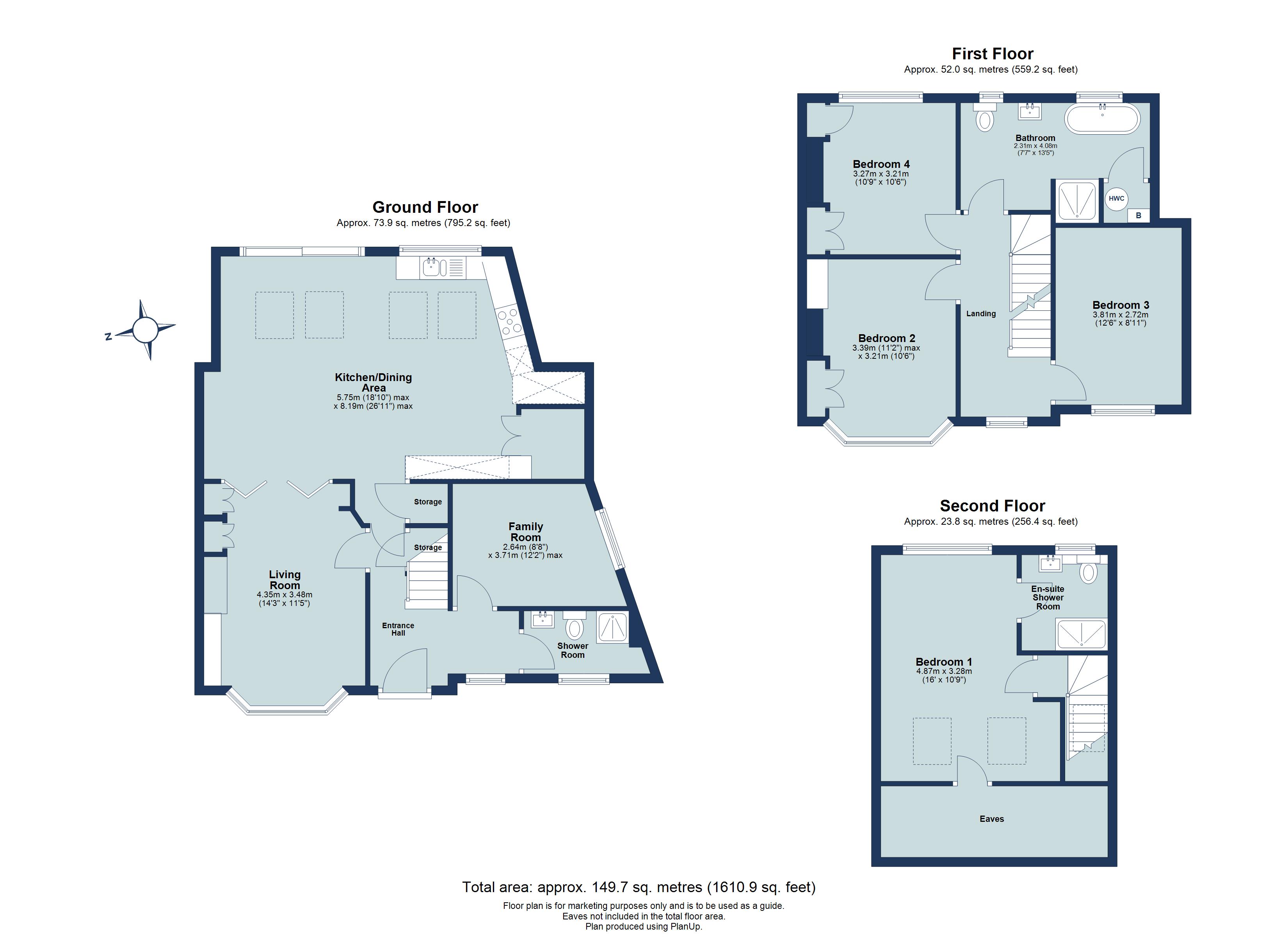 4 bed semi-detached house for sale in Linden Crescent, St. Albans, Hertfordshire, AL1 - Property floorplan