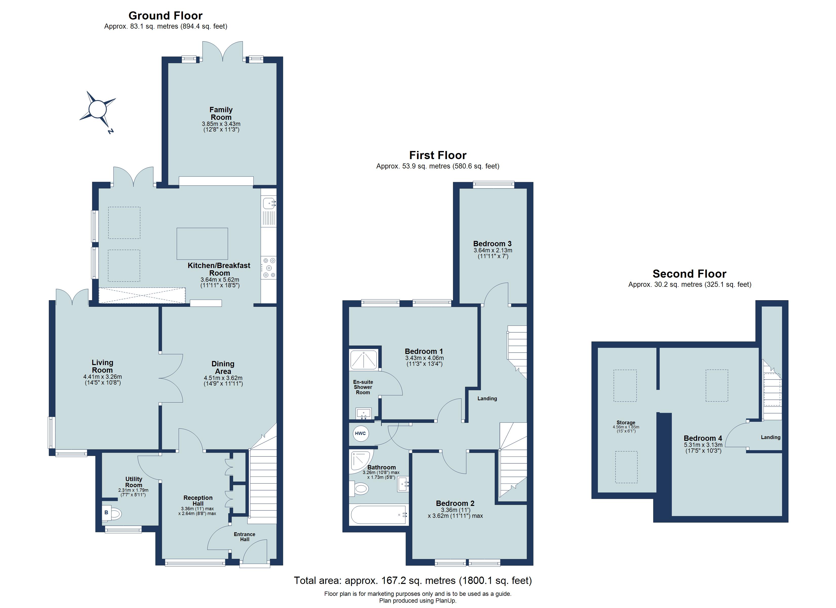 4 bed semi-detached house for sale in Kings Road, St. Albans, Hertfordshire, AL3 - Property floorplan