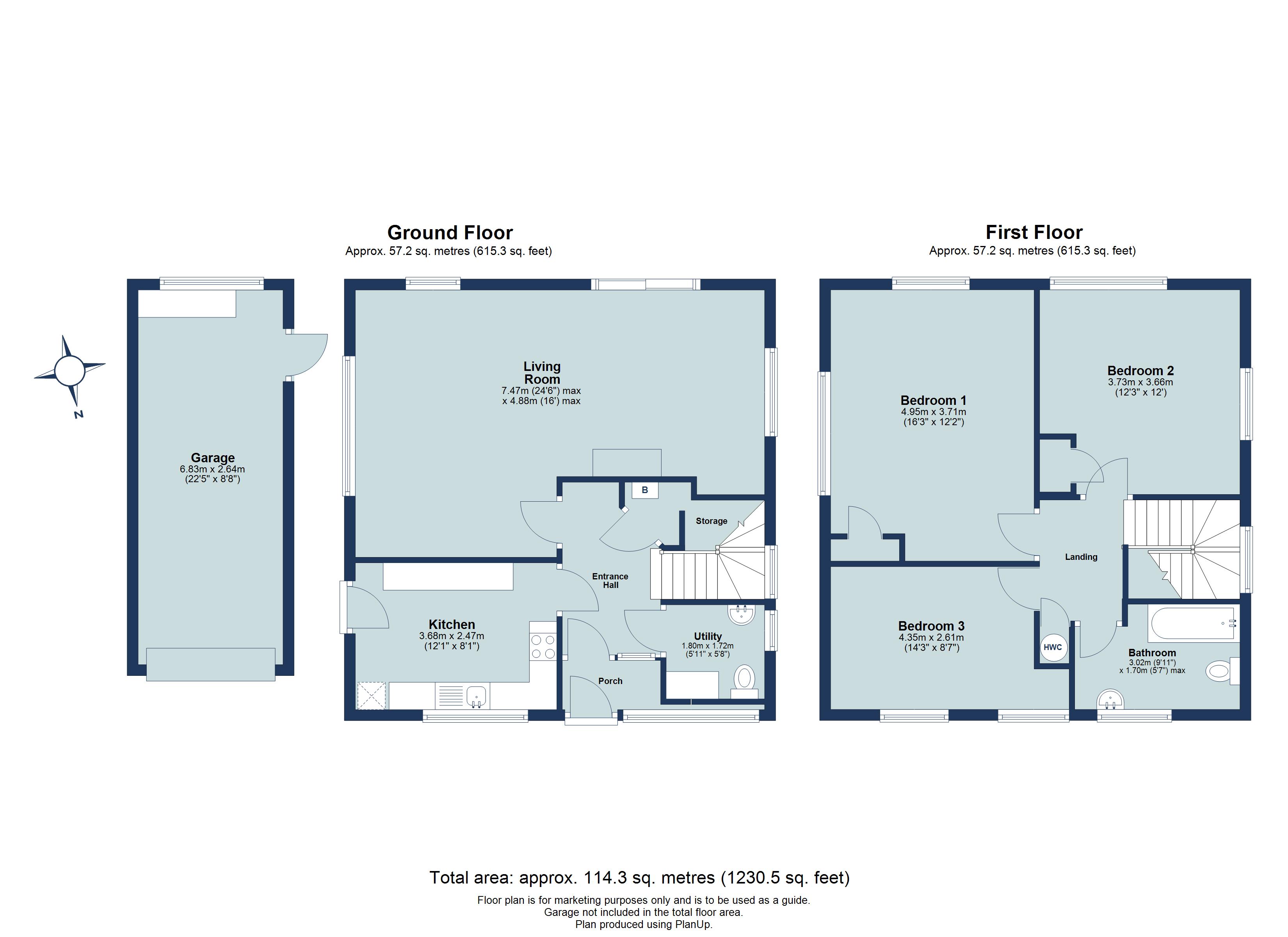 3 bed detached house for sale in Linden Crescent, St. Albans, Hertfordshire, AL1 - Property floorplan