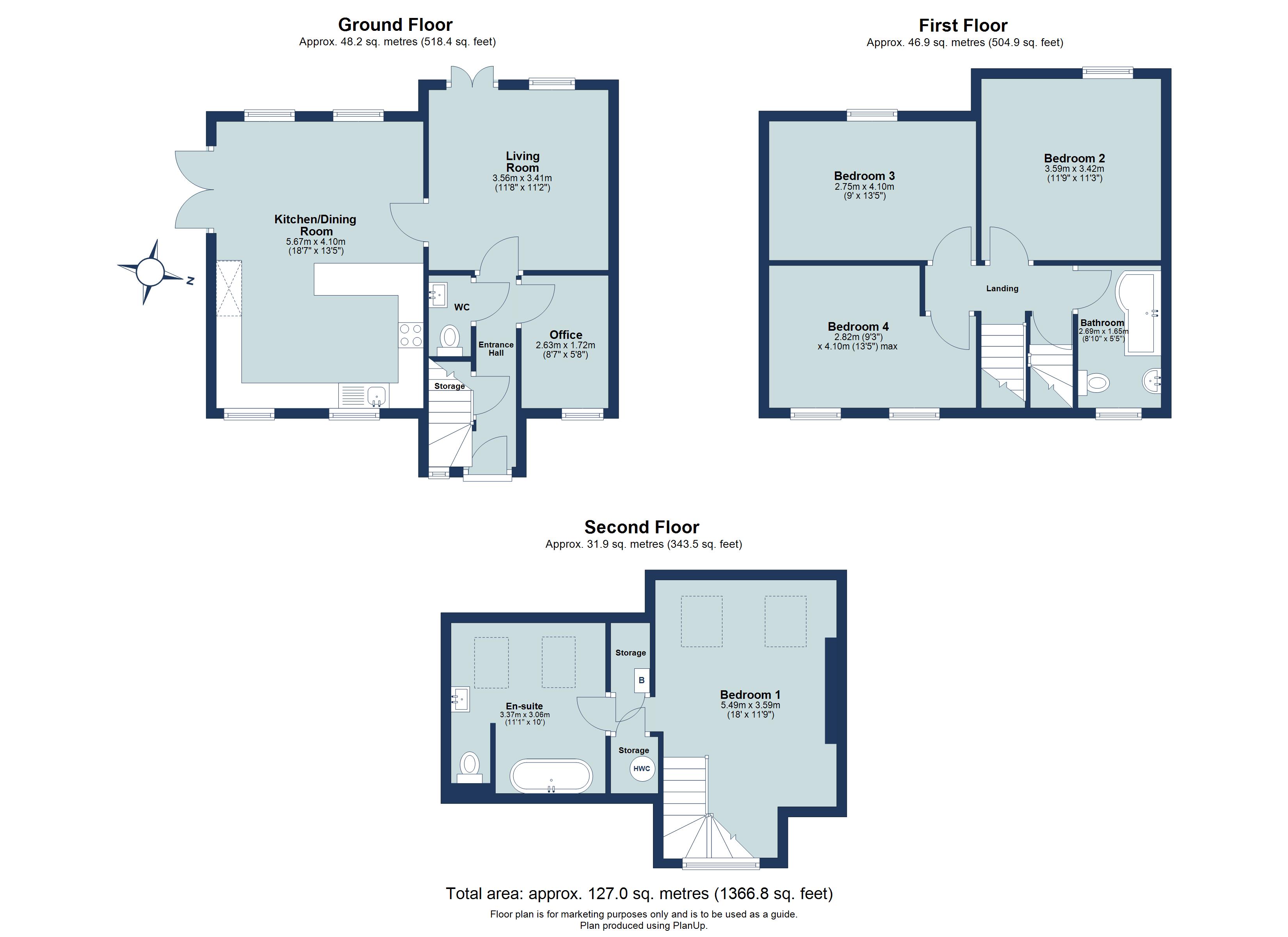 4 bed end of terrace house for sale in Chiswell Green Lane, Chiswell Green, St. Albans, Hertfordshire, AL2 - Property floorplan