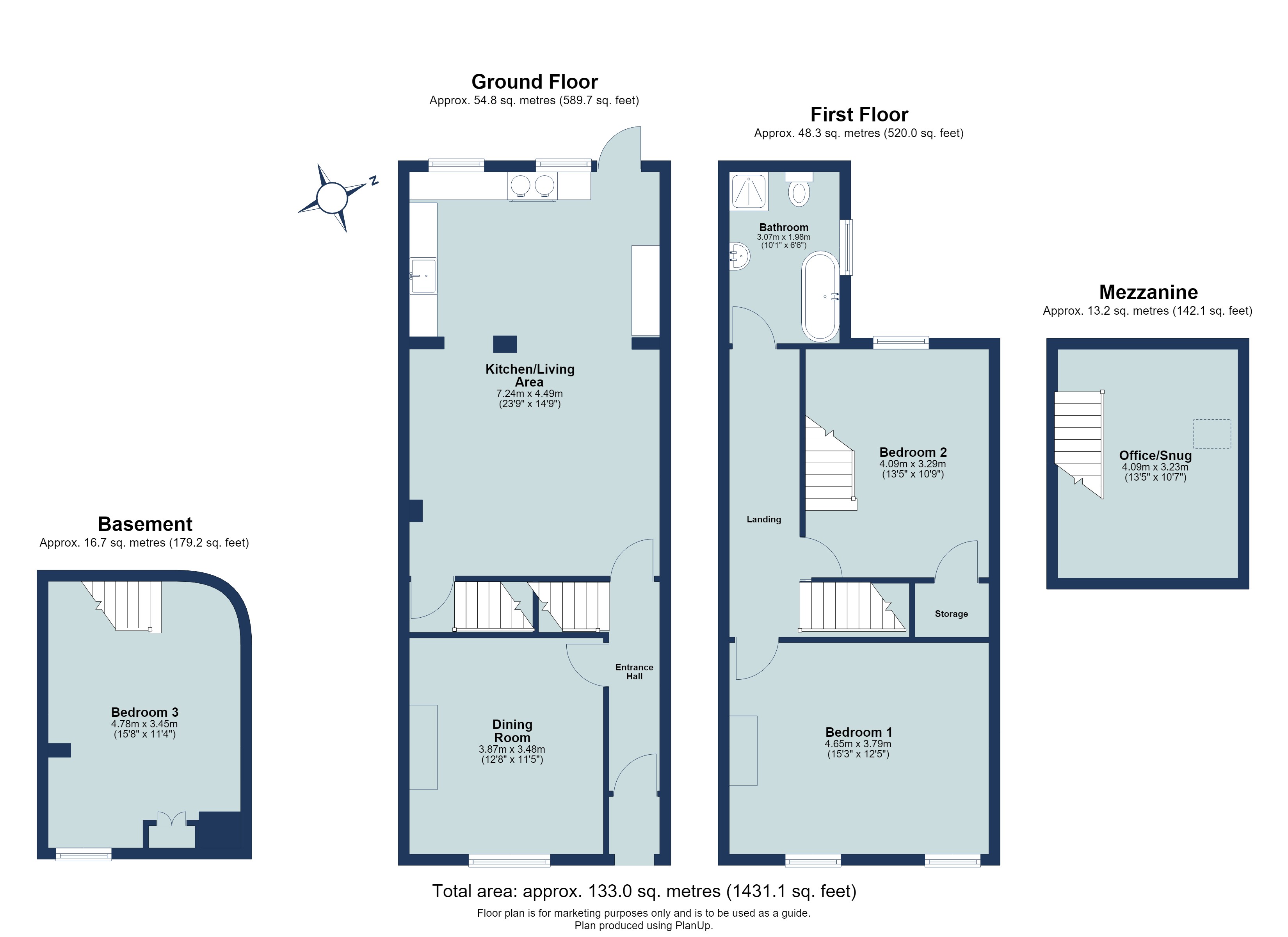 3 bed terraced house for sale in Holywell Hill, St. Albans, Hertfordshire, AL1 - Property floorplan