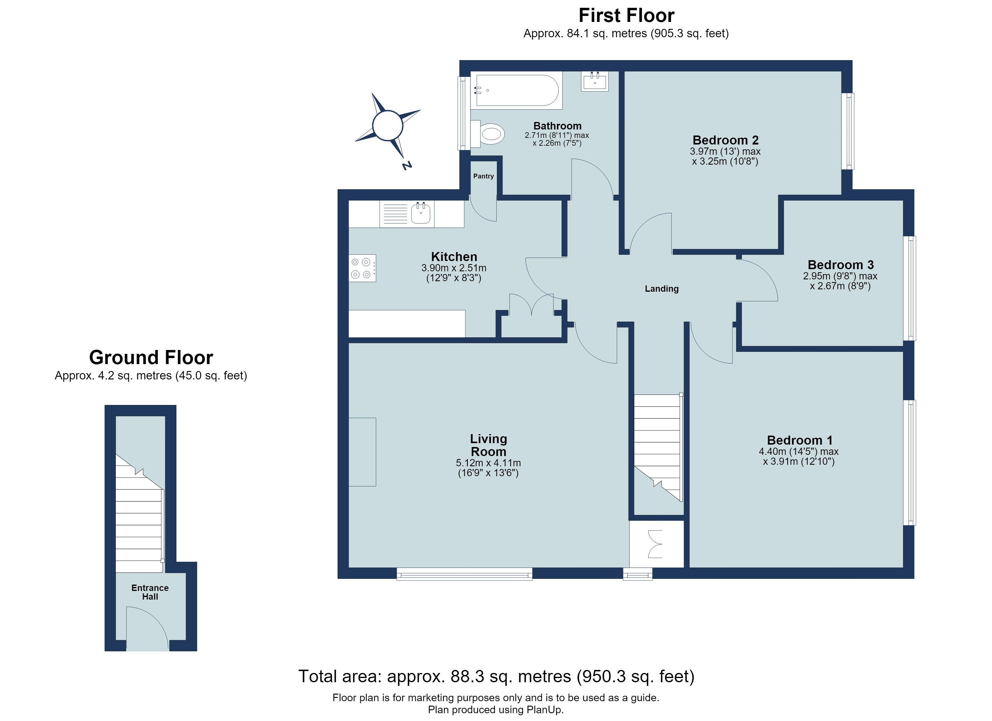 3 bed apartment for sale in Westminster Court, St. Albans, Hertfordshire, AL1 - Property floorplan