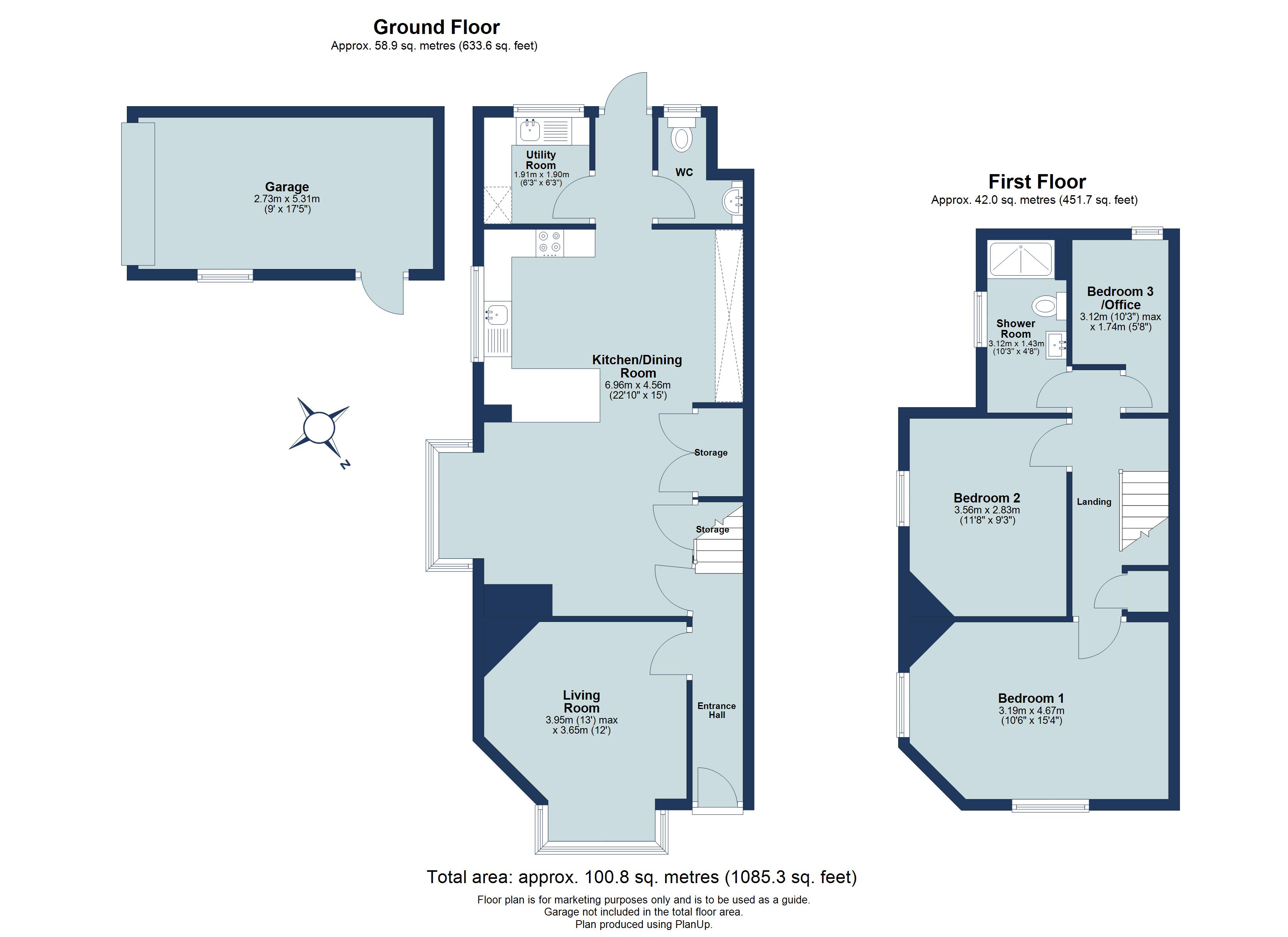 3 bed end of terrace house for sale in Boundary Road, St. Albans, Hertfordshire, AL1 - Property floorplan