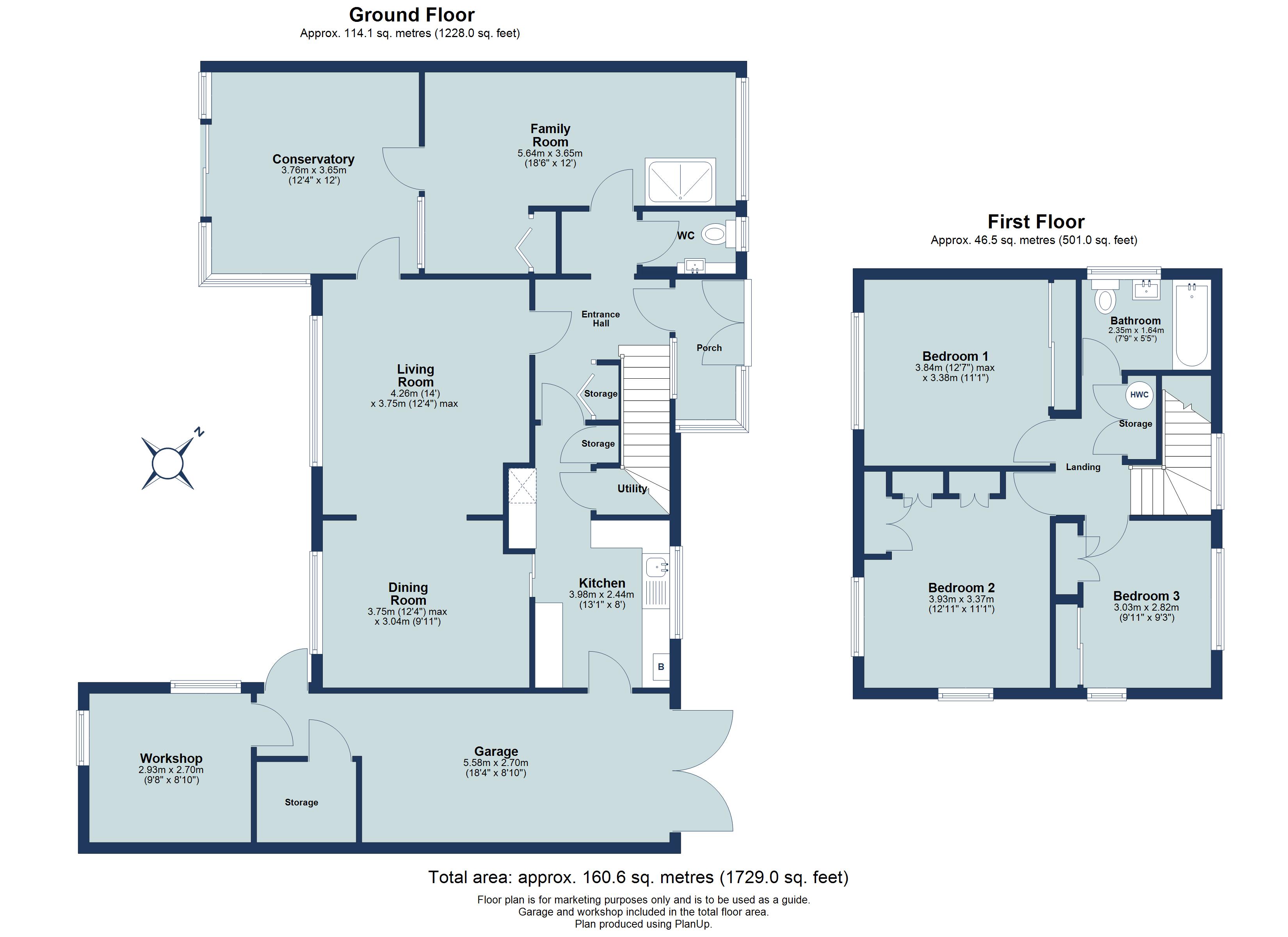 3 bed link detached house for sale in Foxcroft, St. Albans, Hertfordshire, AL1 - Property floorplan